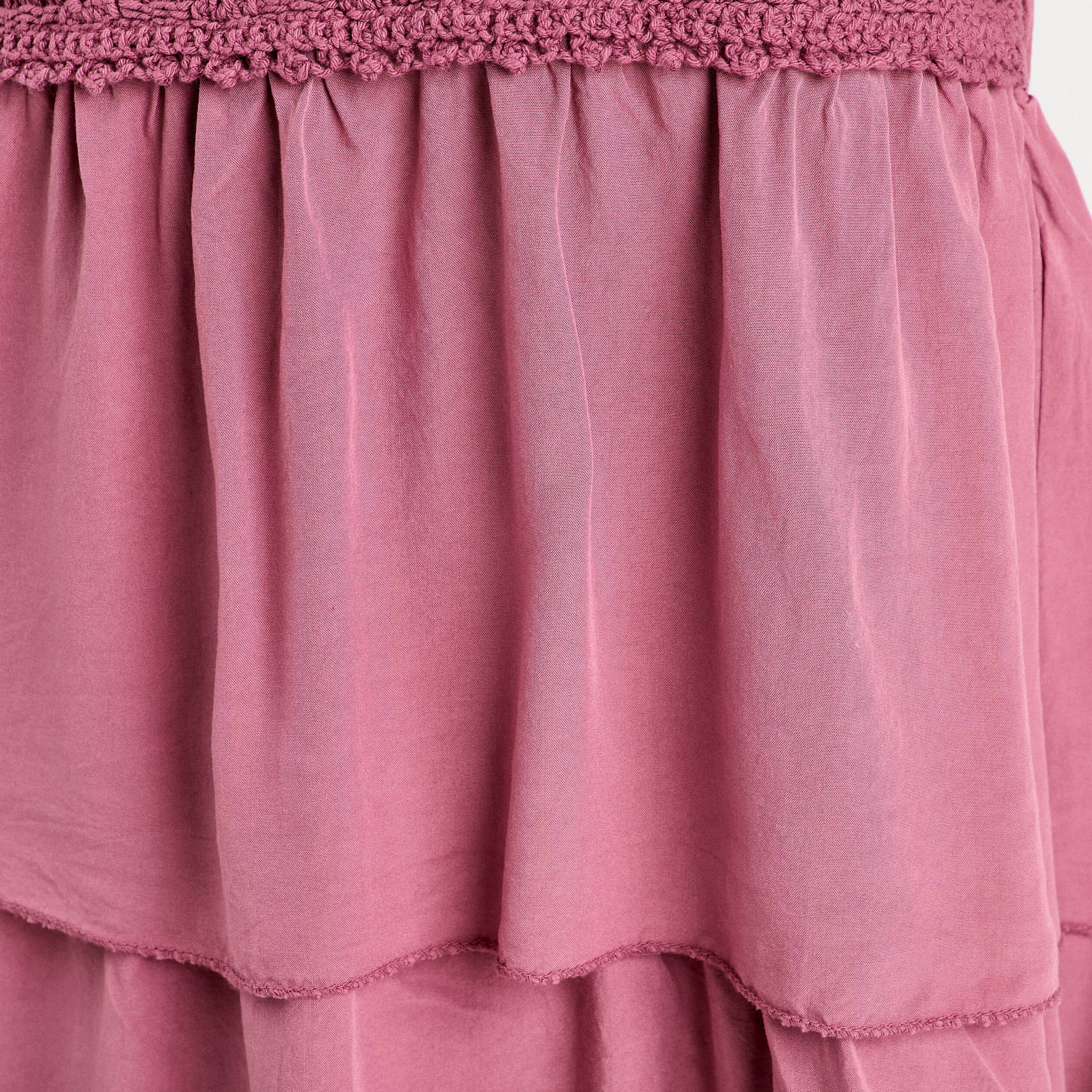 robe evasee bretelles vieux rose femme Robe évasée bretelles vieux rose femme