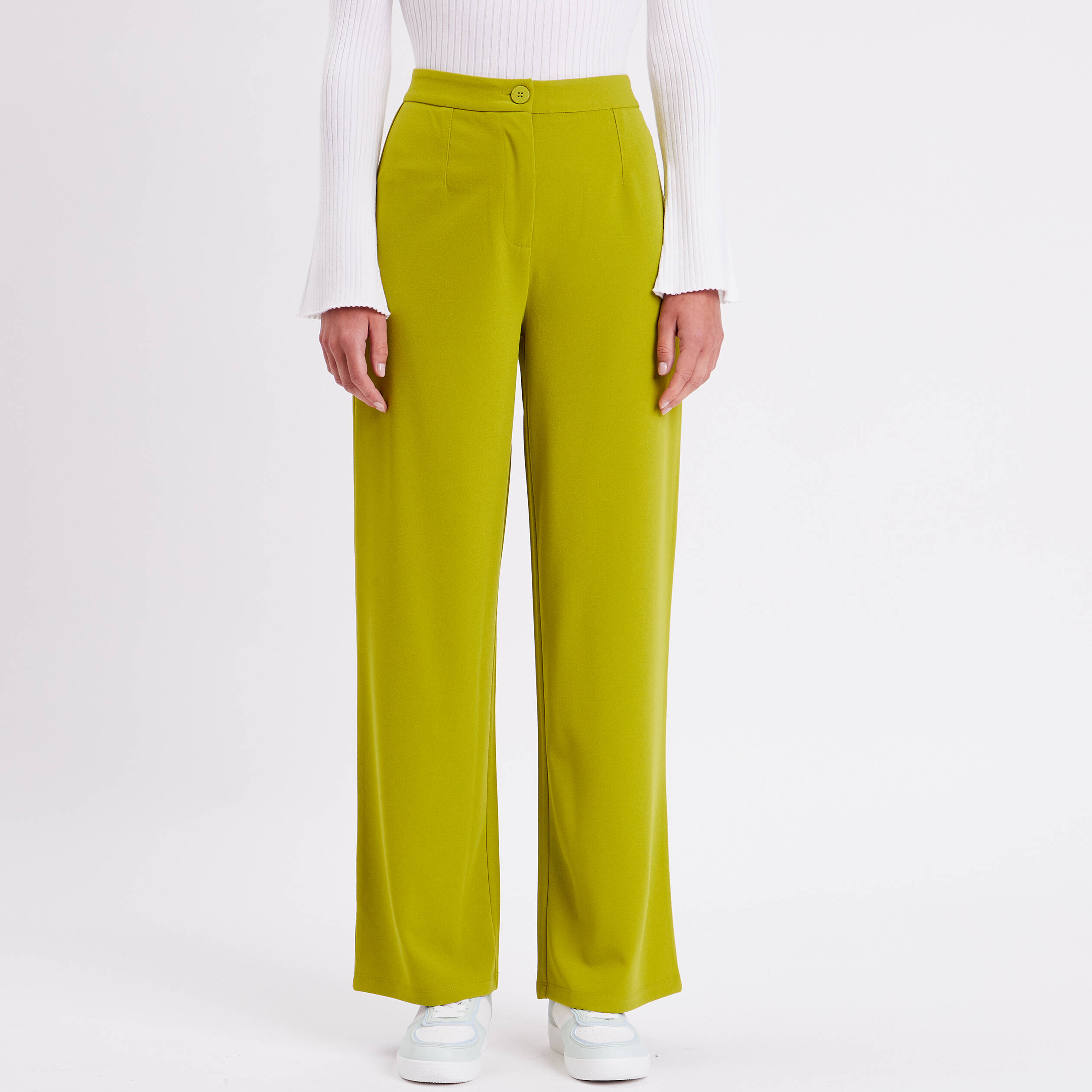 Pantalon large vert olive femme Vibs