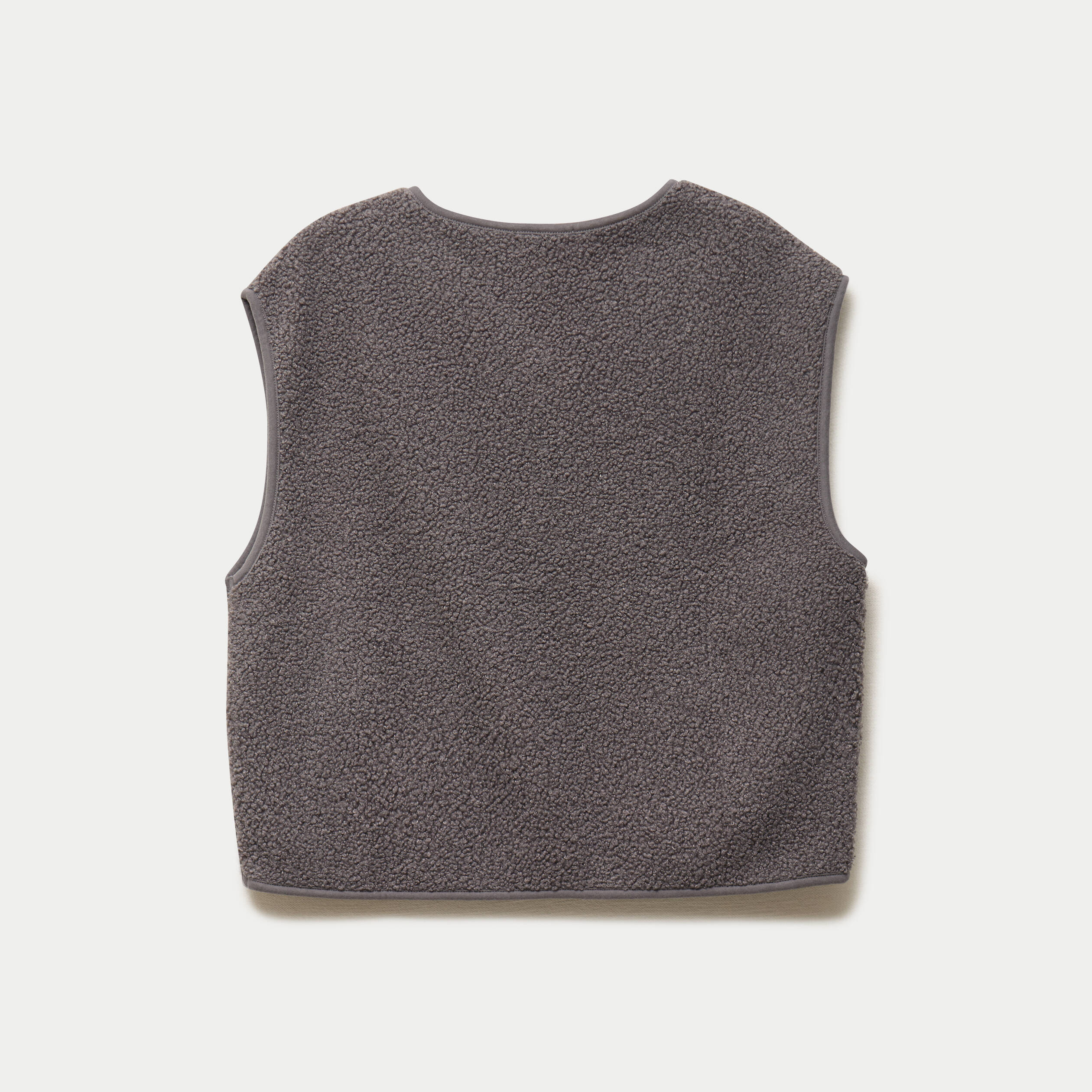 Gilet sans manches effet polaire gris fonc&eacute; femme