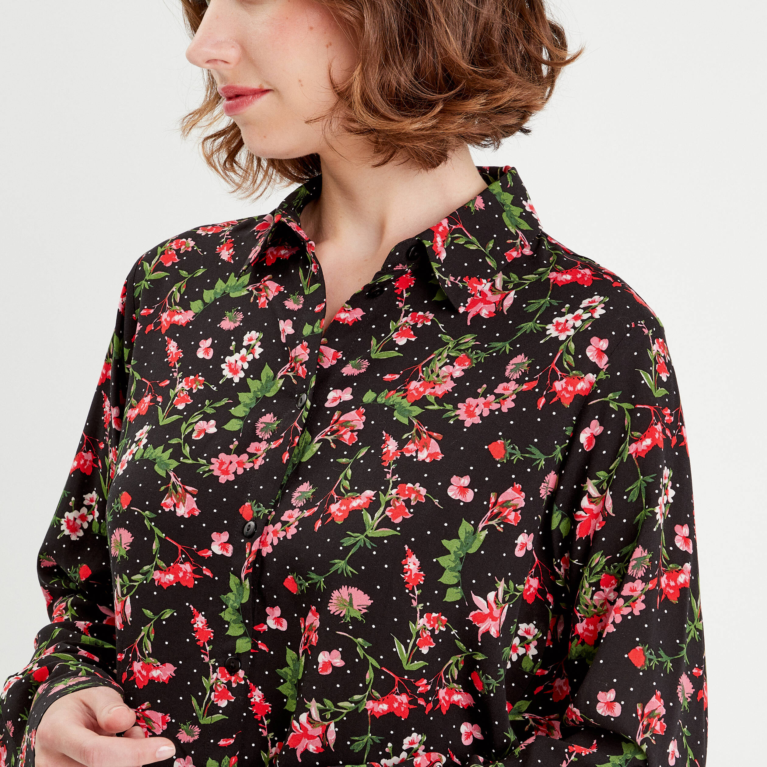 chemise manches longues noir femme Chemise manches longues noir femme