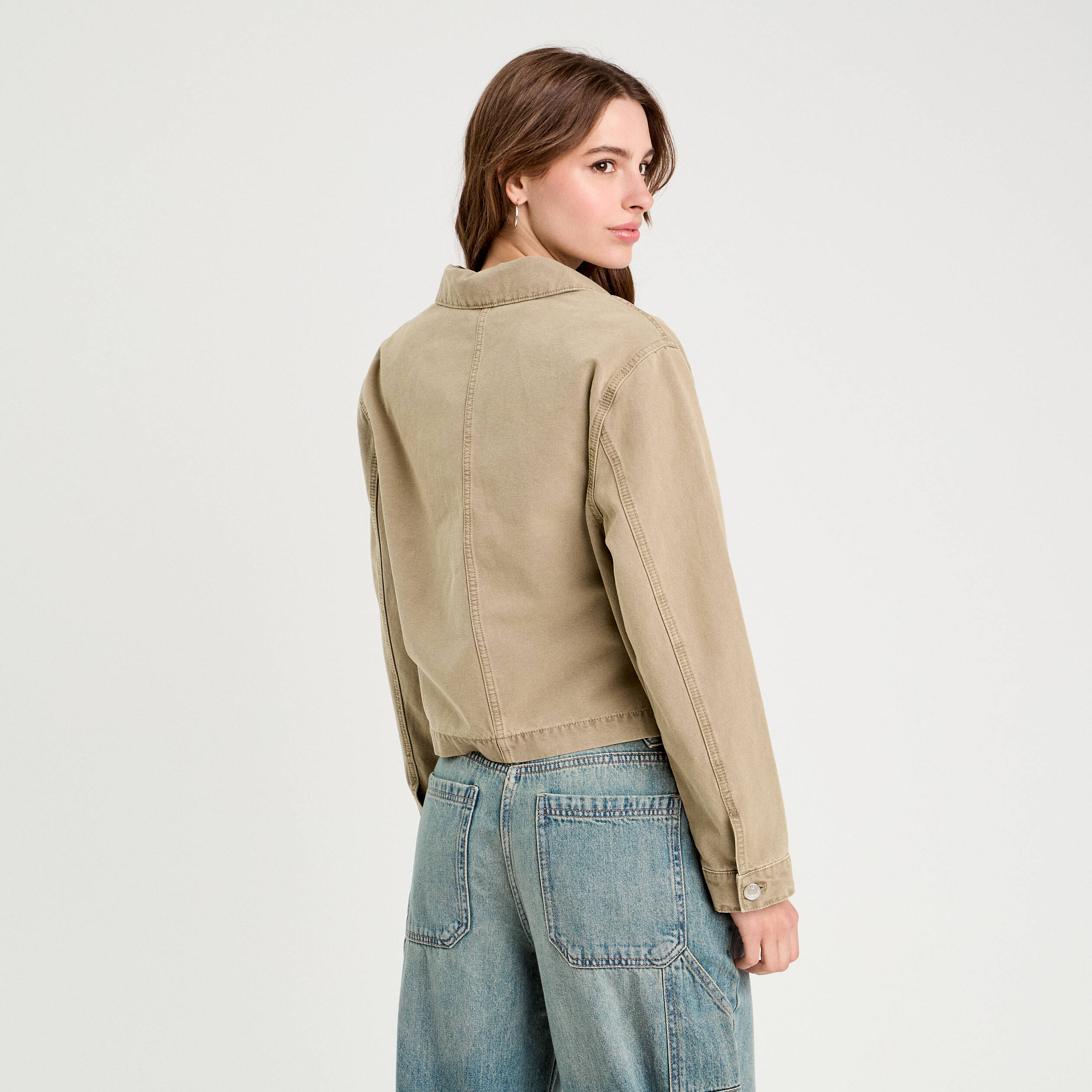 veste droite boutonnee vert pastel femme Veste droite boutonnée vert pastel femme