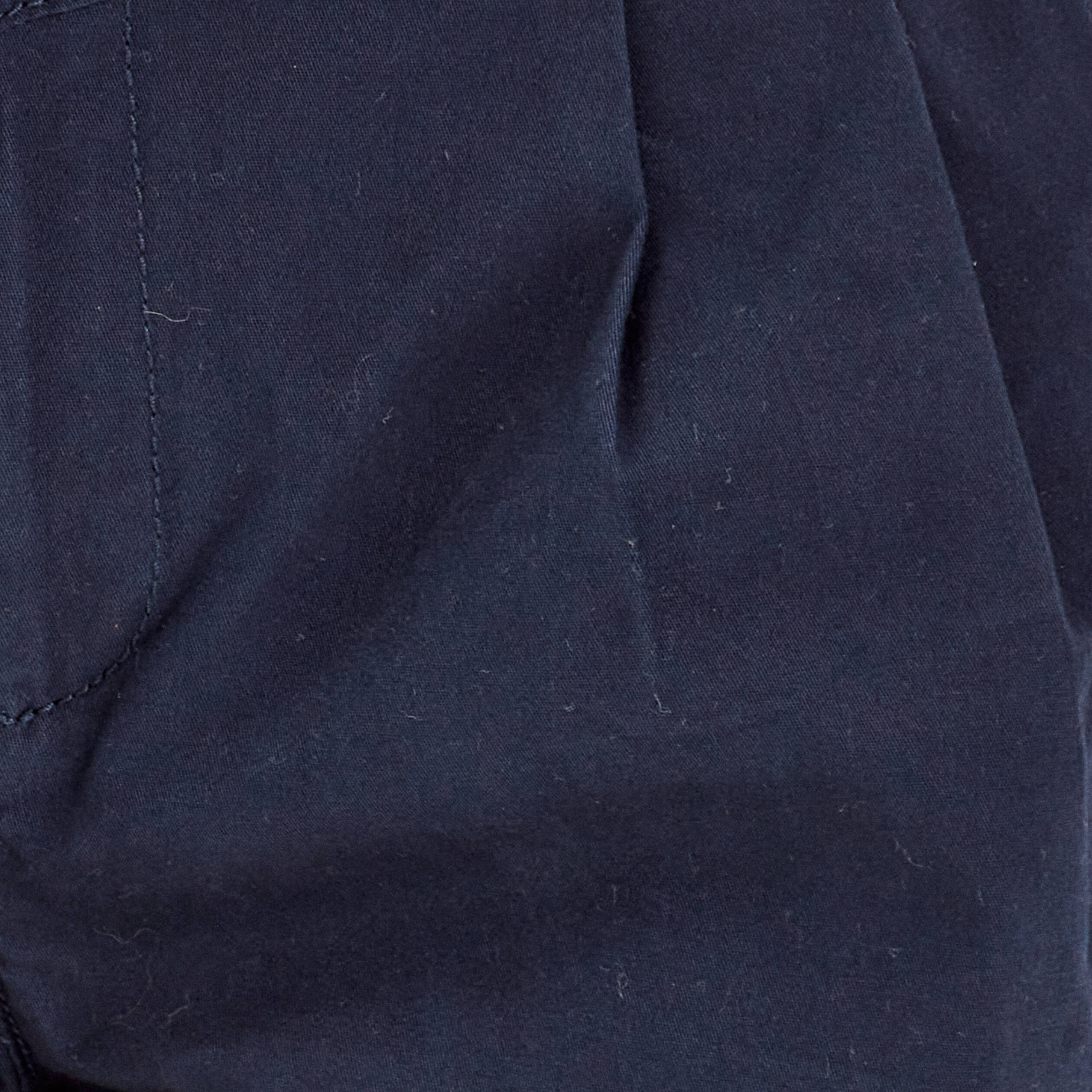 Short chino ceintur&eacute; bleu marine femme
