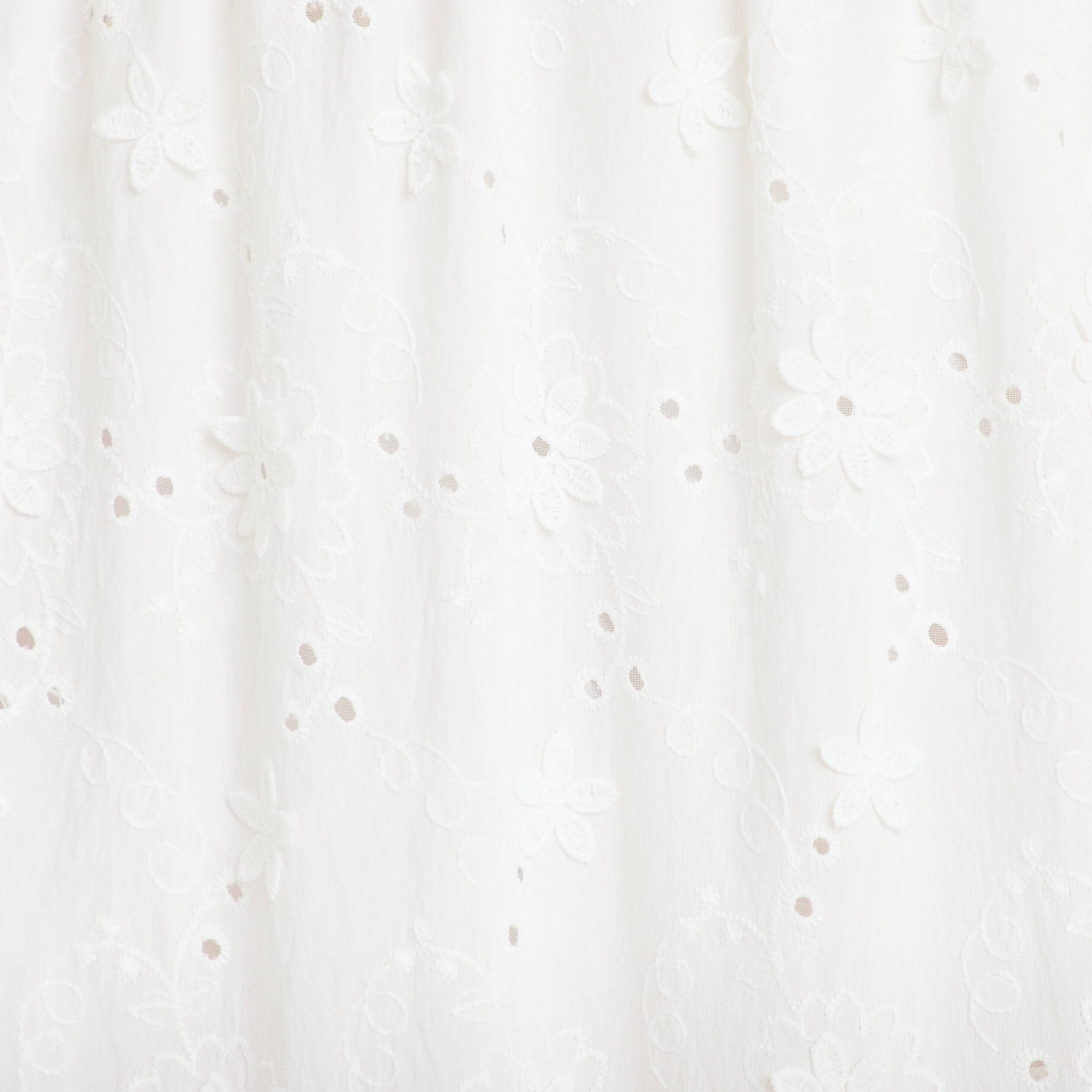 Jupon long &eacute;vas&eacute; avec broderie blanc femme