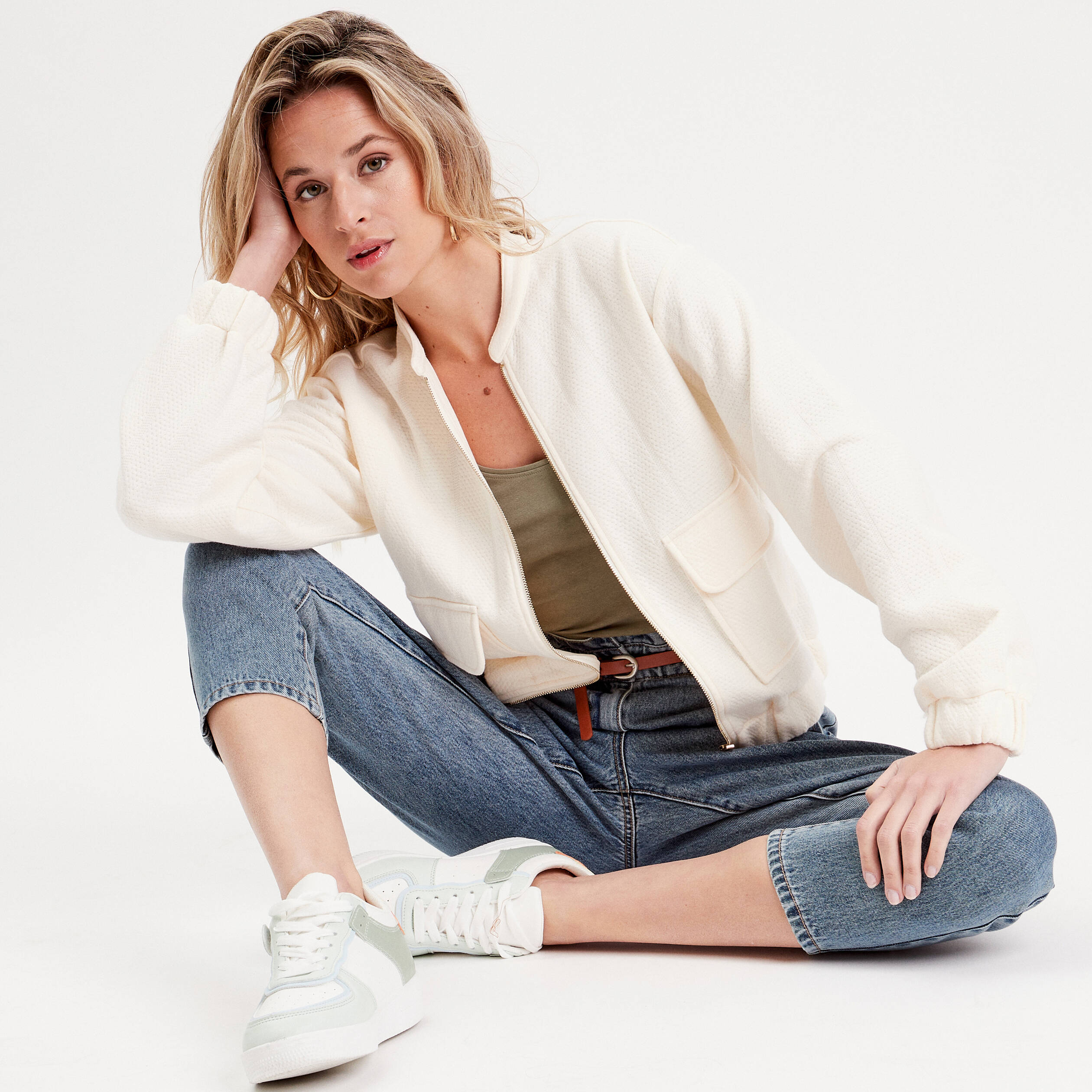 Sweat à Capuche Uni Zippé à Manches Longues Pour Femme Poches Avant Doux Extensible Confortable Plus Tailles S  Xxxxxxxl 0