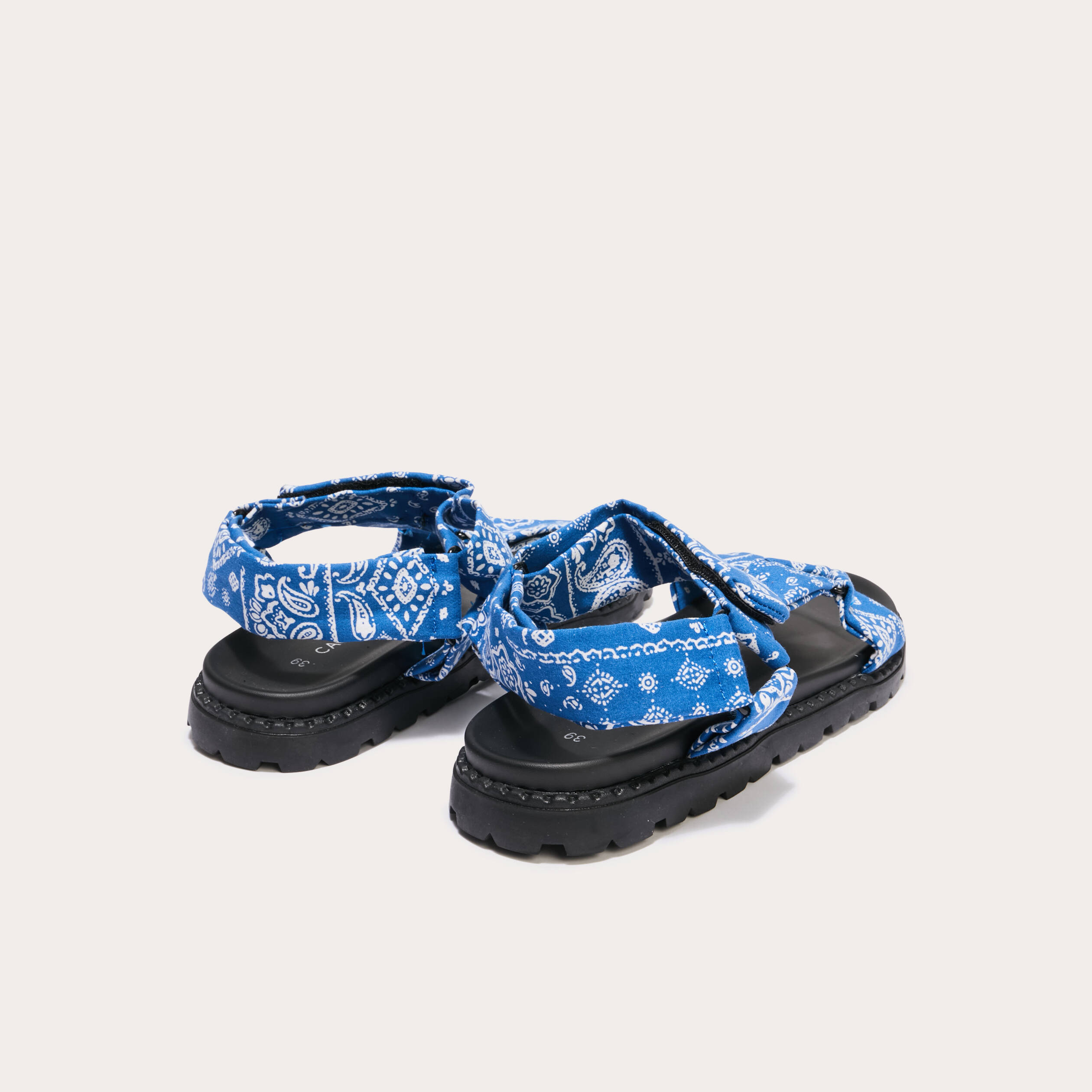 sandales avec lien bleu femme Sandales avec lien bleu femme