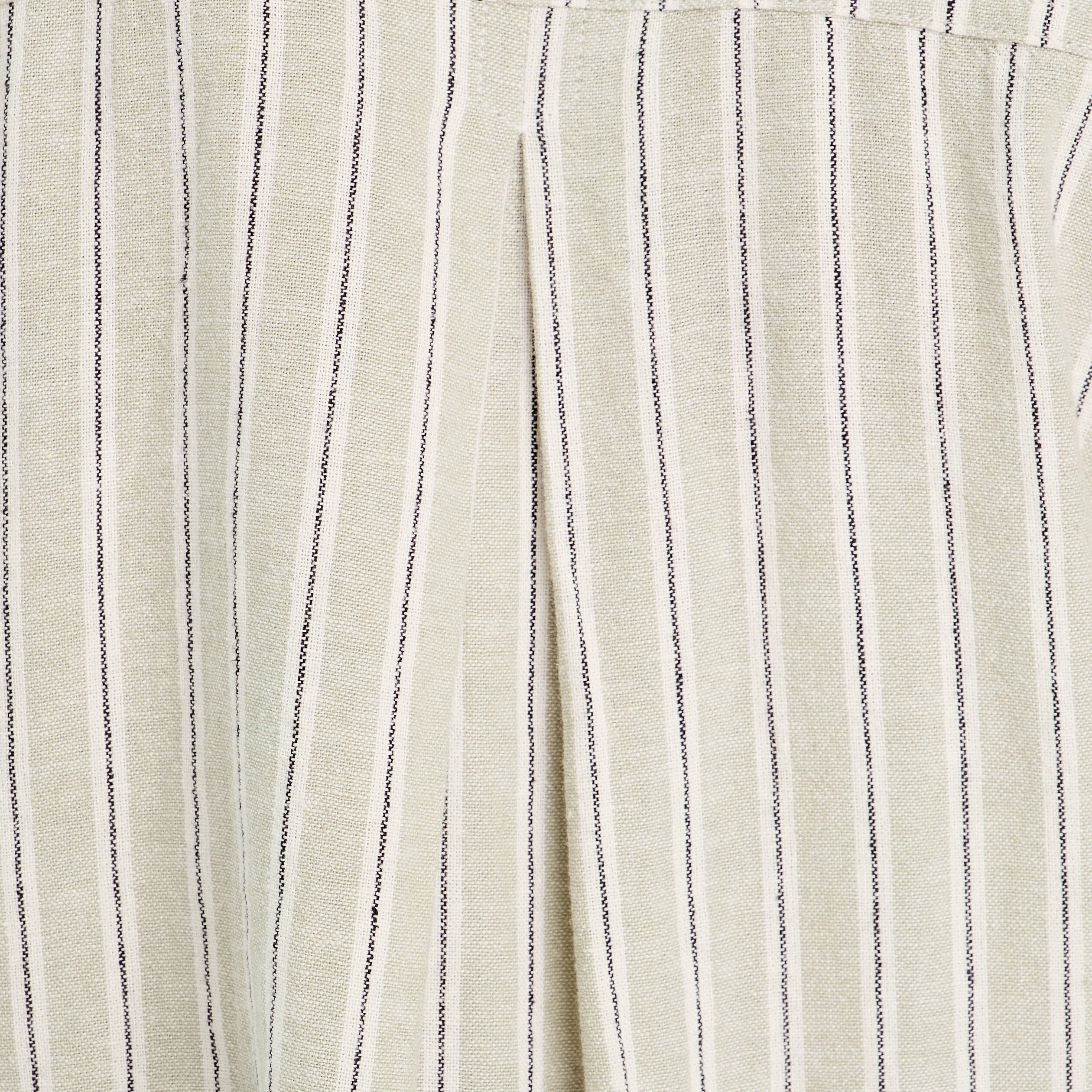 Chemise manches courtes contenant du lin vert femme