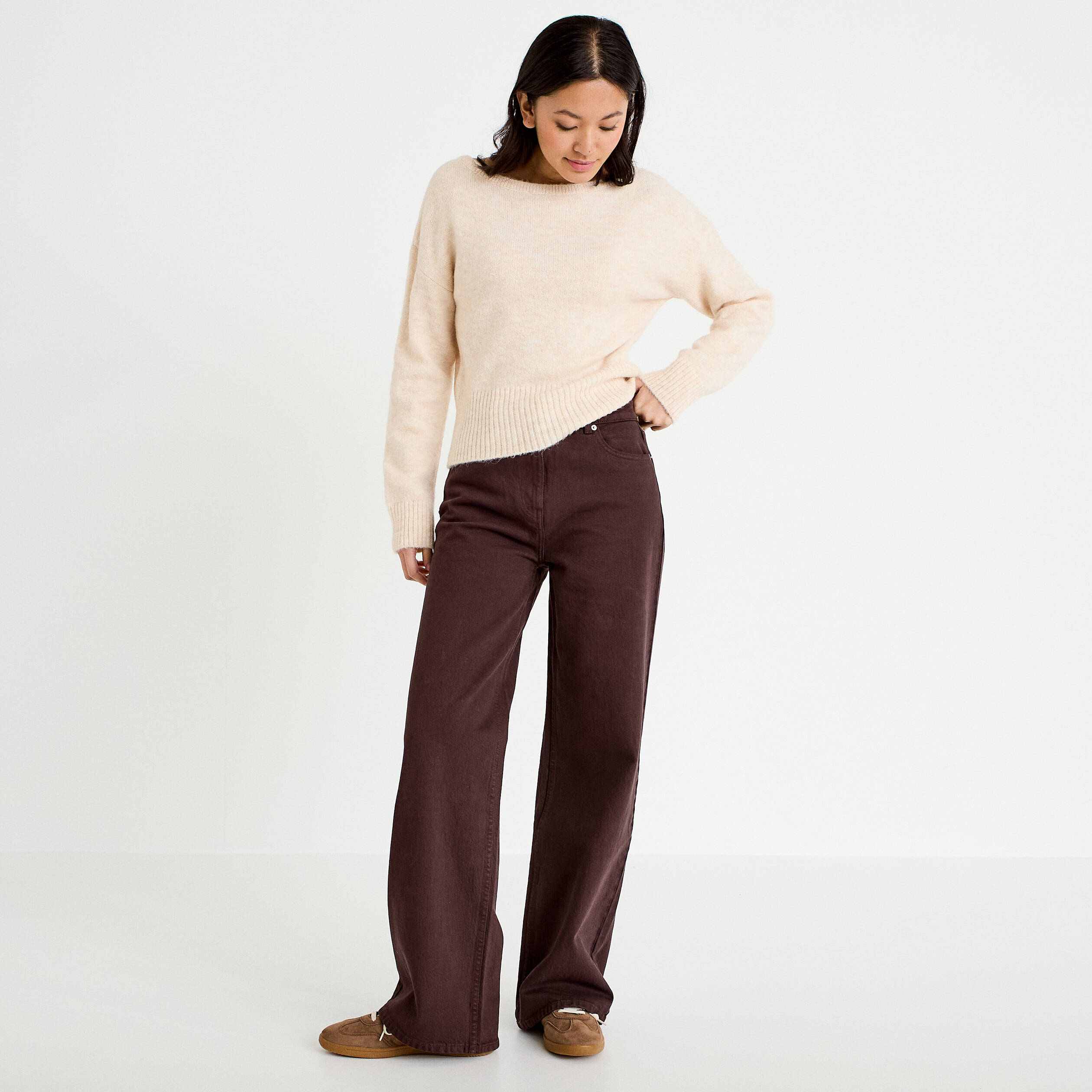 Débardeur Femme Faith Connexion Taille S – Marron, Doux Et Léger (Ange Motif)
