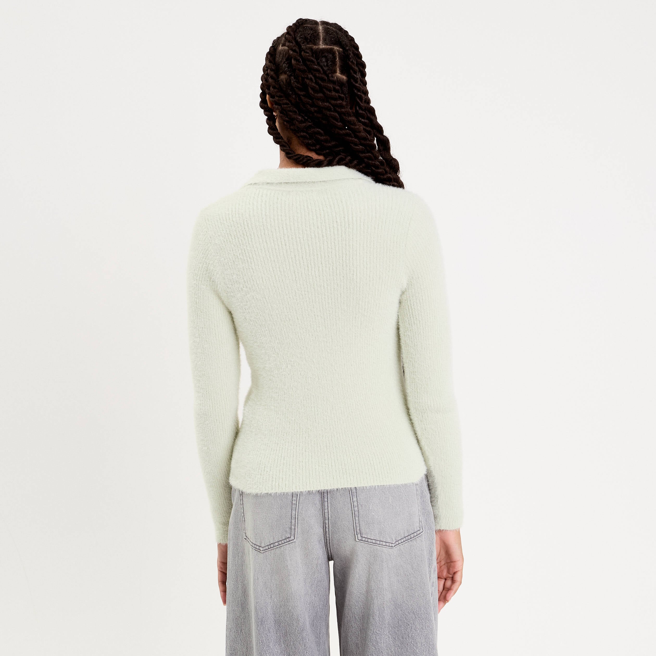 Gilet coupe ajust&eacute;e vert pastel femme