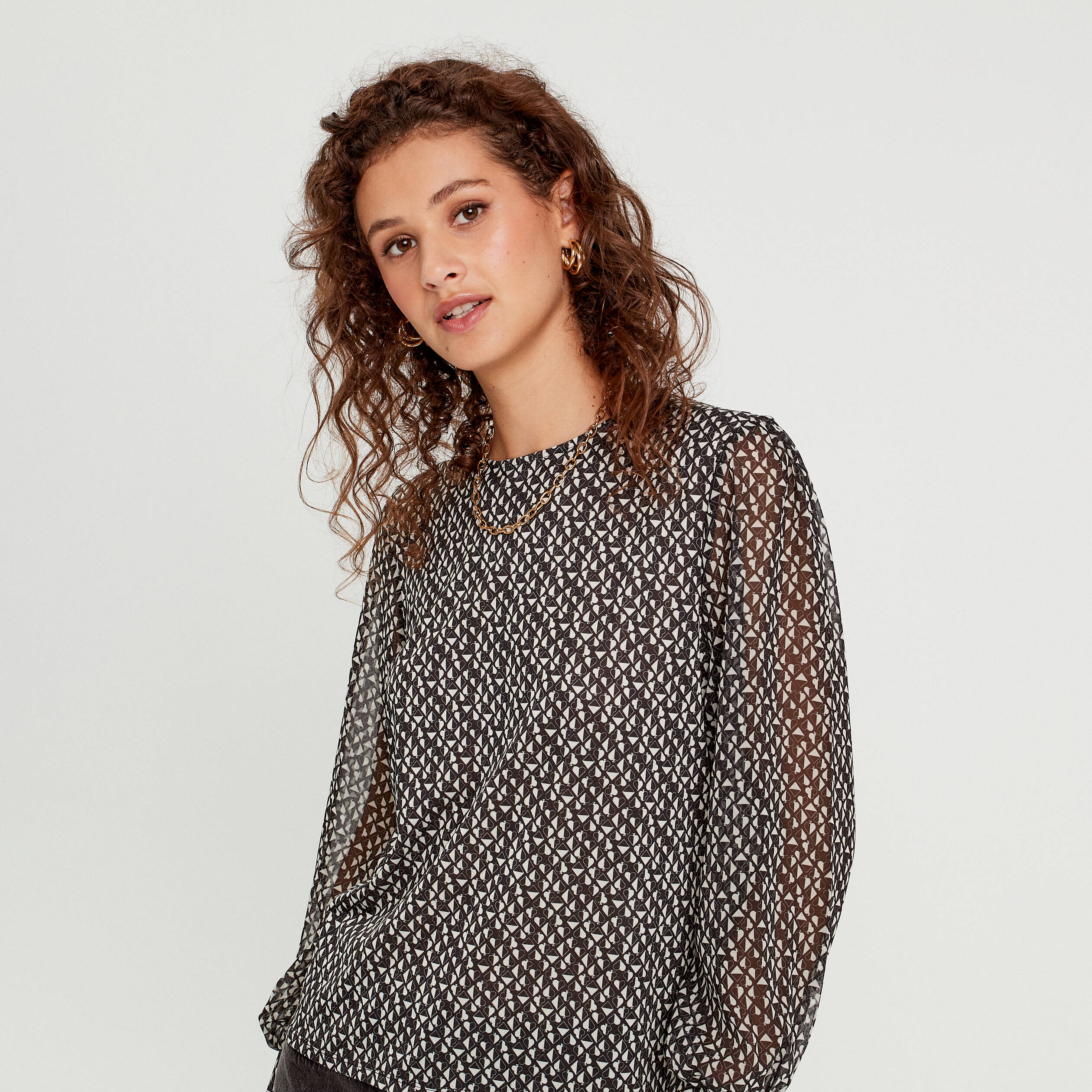 blouse manches bouffantes noir femme Blouse manches bouffantes noir femme