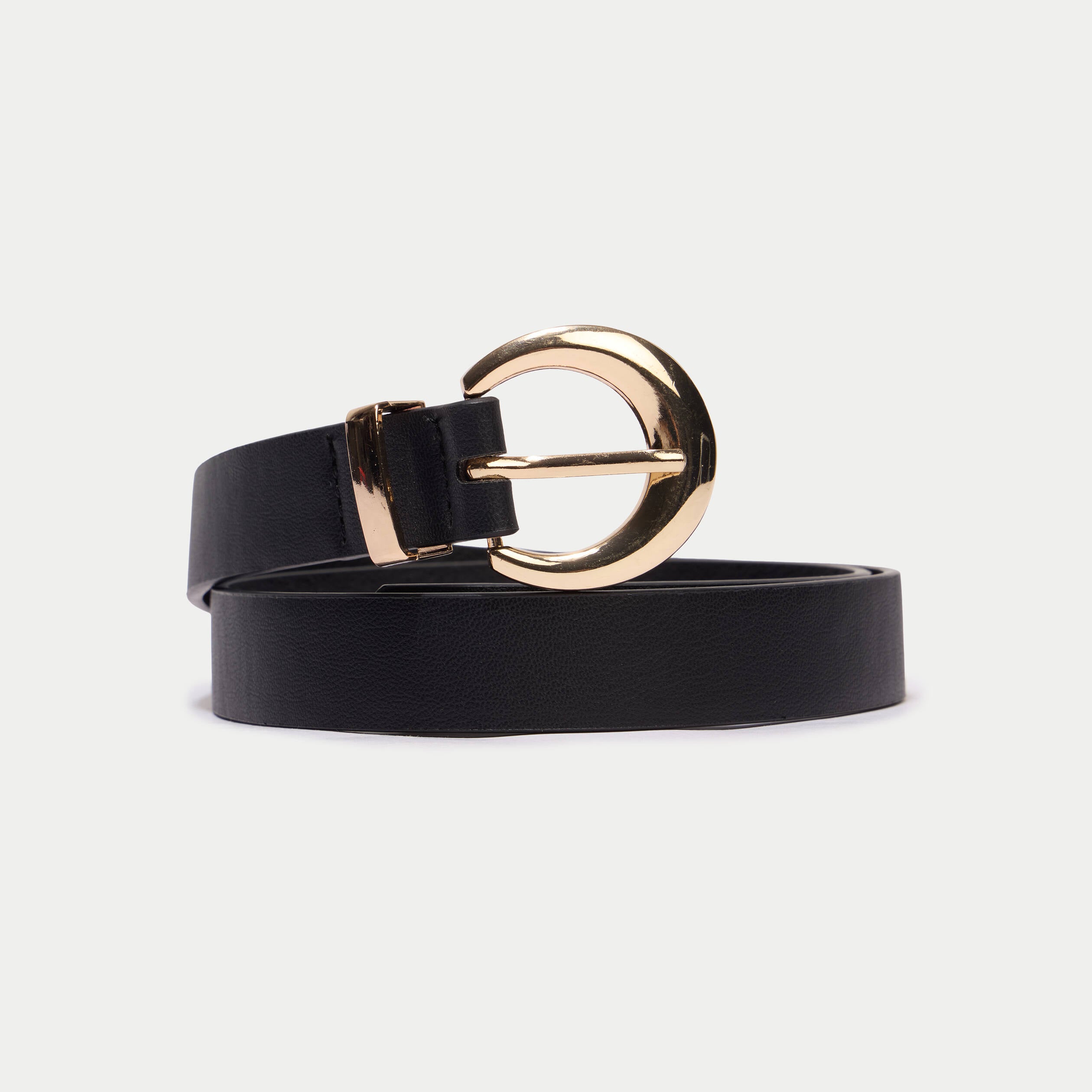 Ceinture fine noir femme