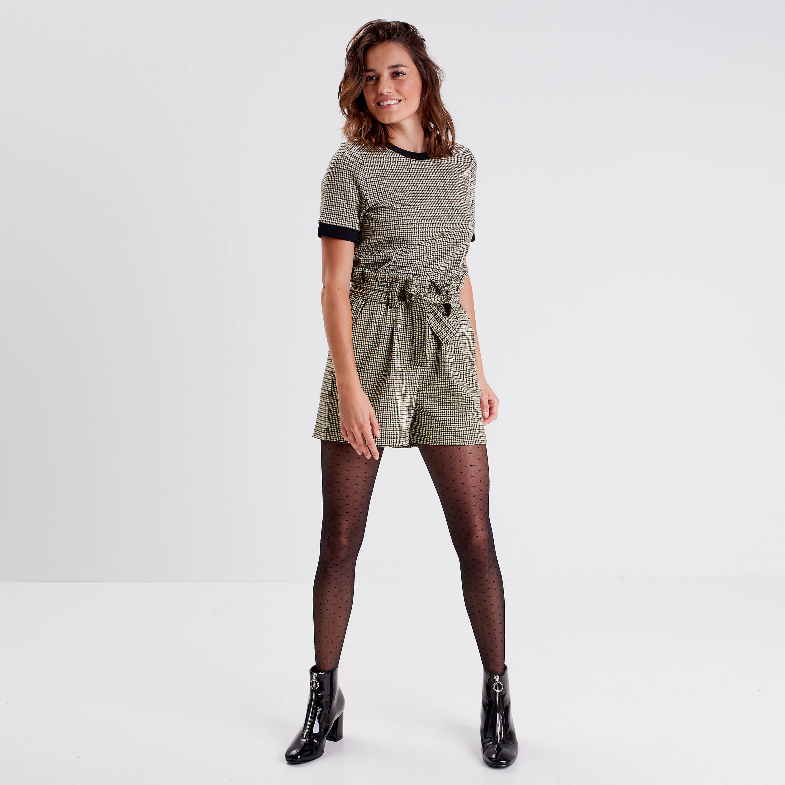 short paperbag ceinture blanc femme Short paperbag ceinturé blanc femme