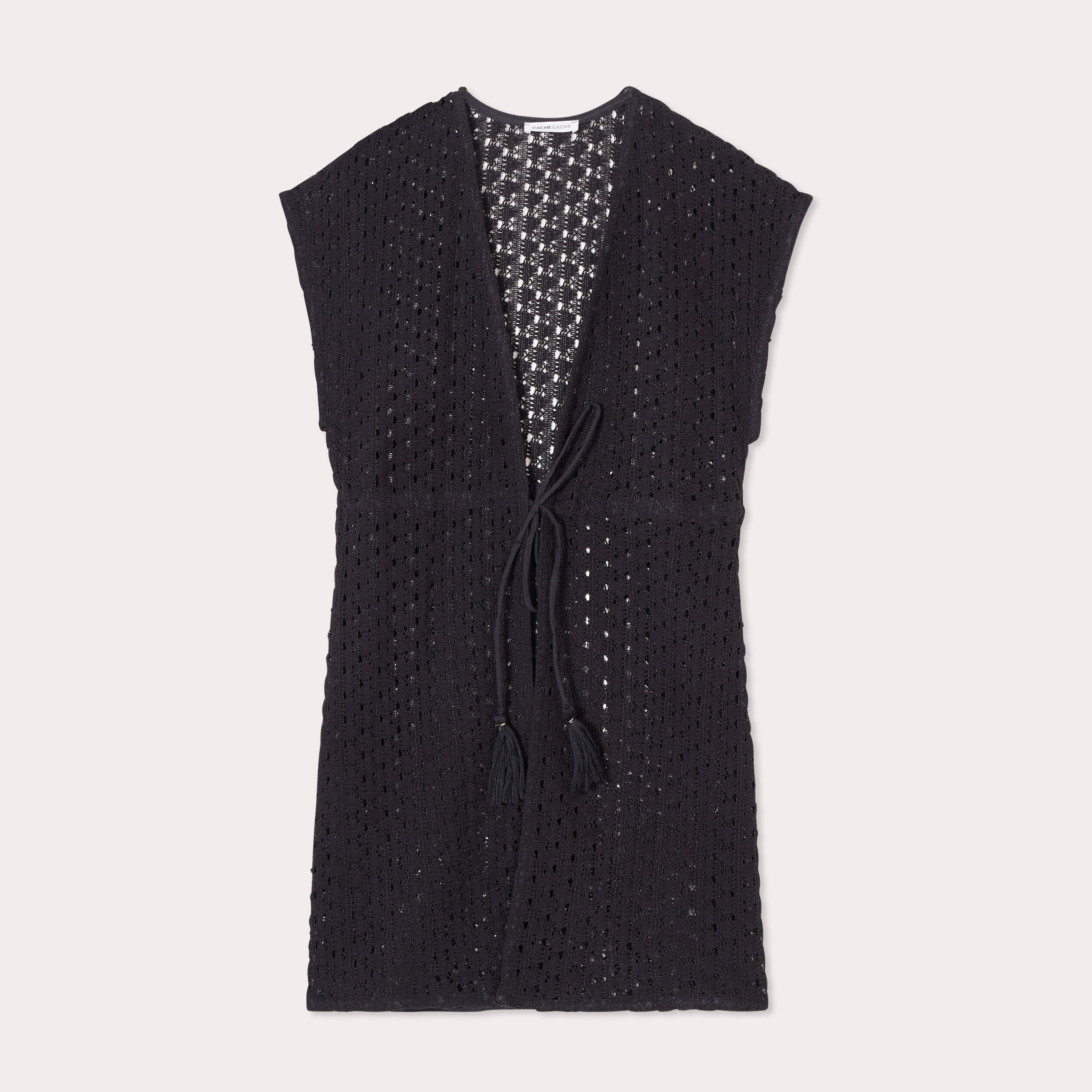pareo a nouer sur la taille noir femme Paréo à nouer sur la taille noir femme