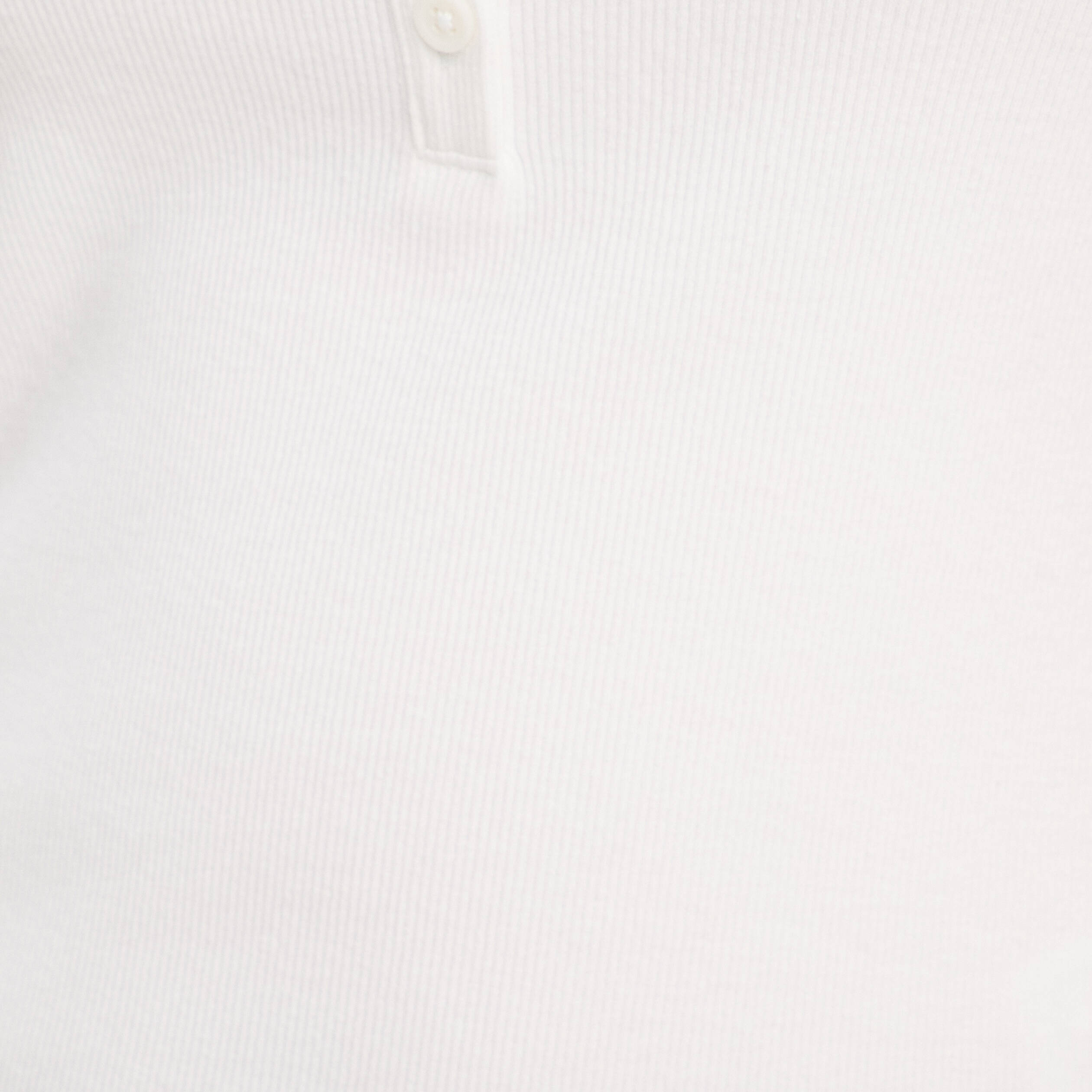 Polo manches courtes blanc femme