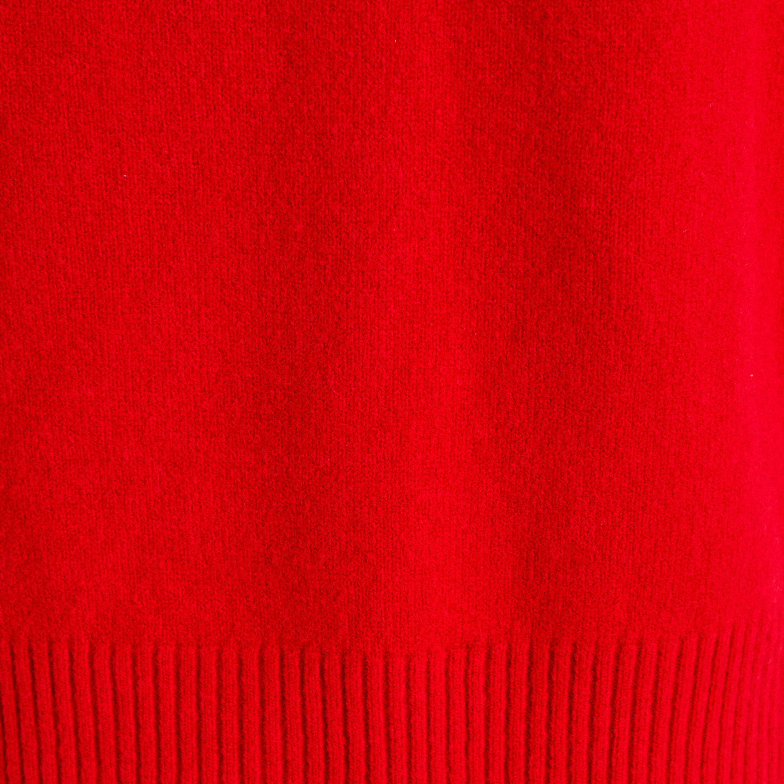 Pull col roul&eacute; manches longues rouge femme