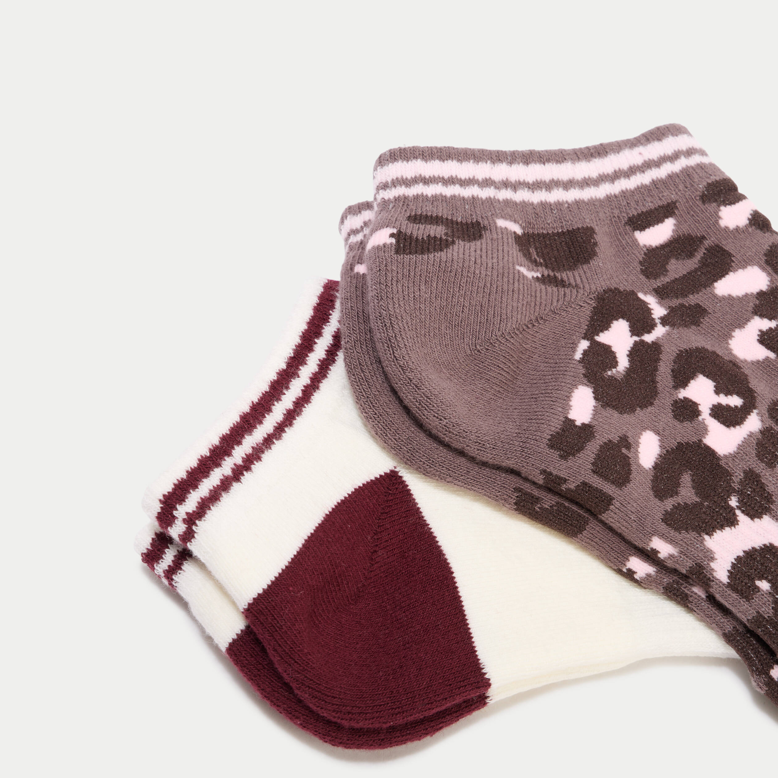 Lot de 2 paires de chaussettes rose clair femme