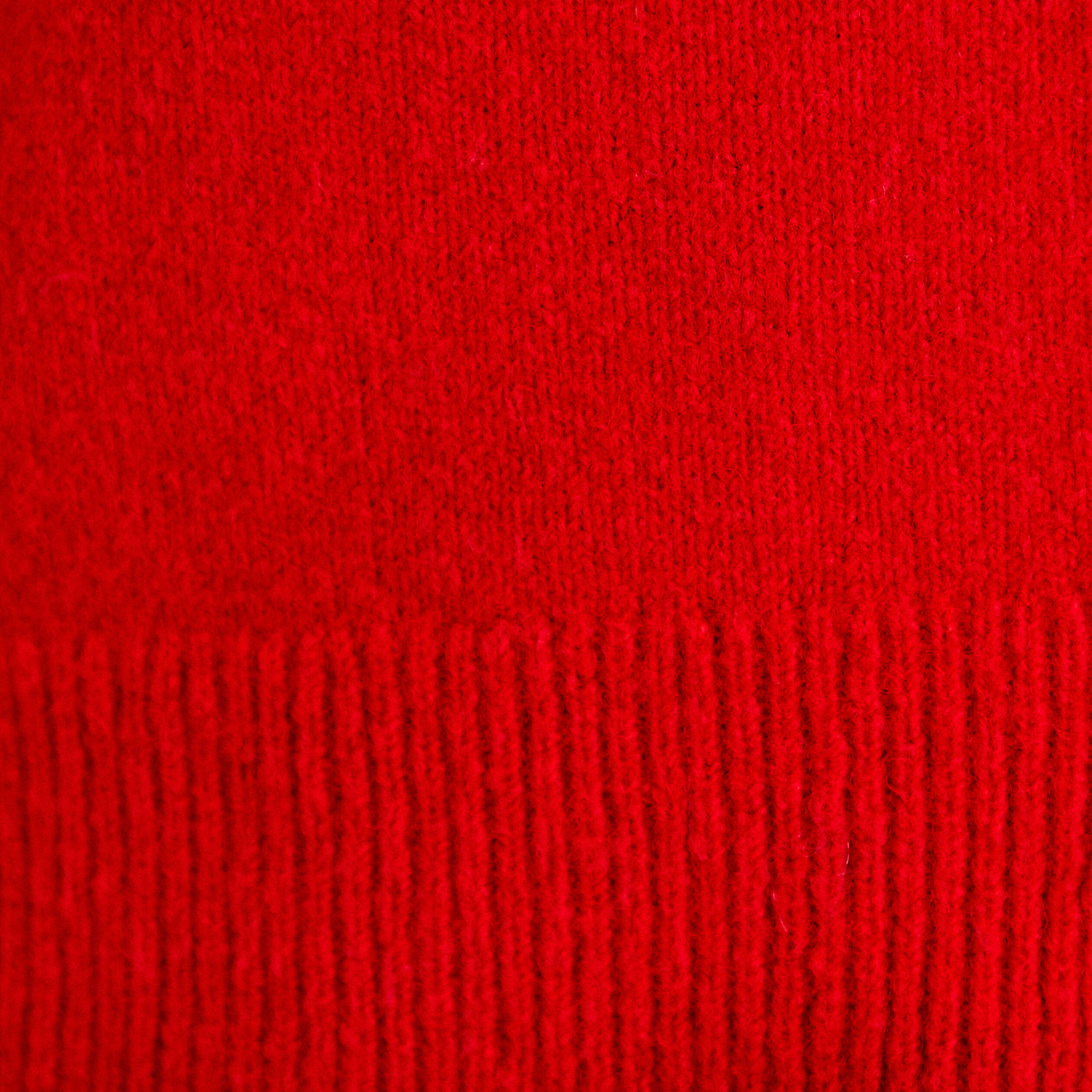 Gilet col v broderie manches longues rouge femme