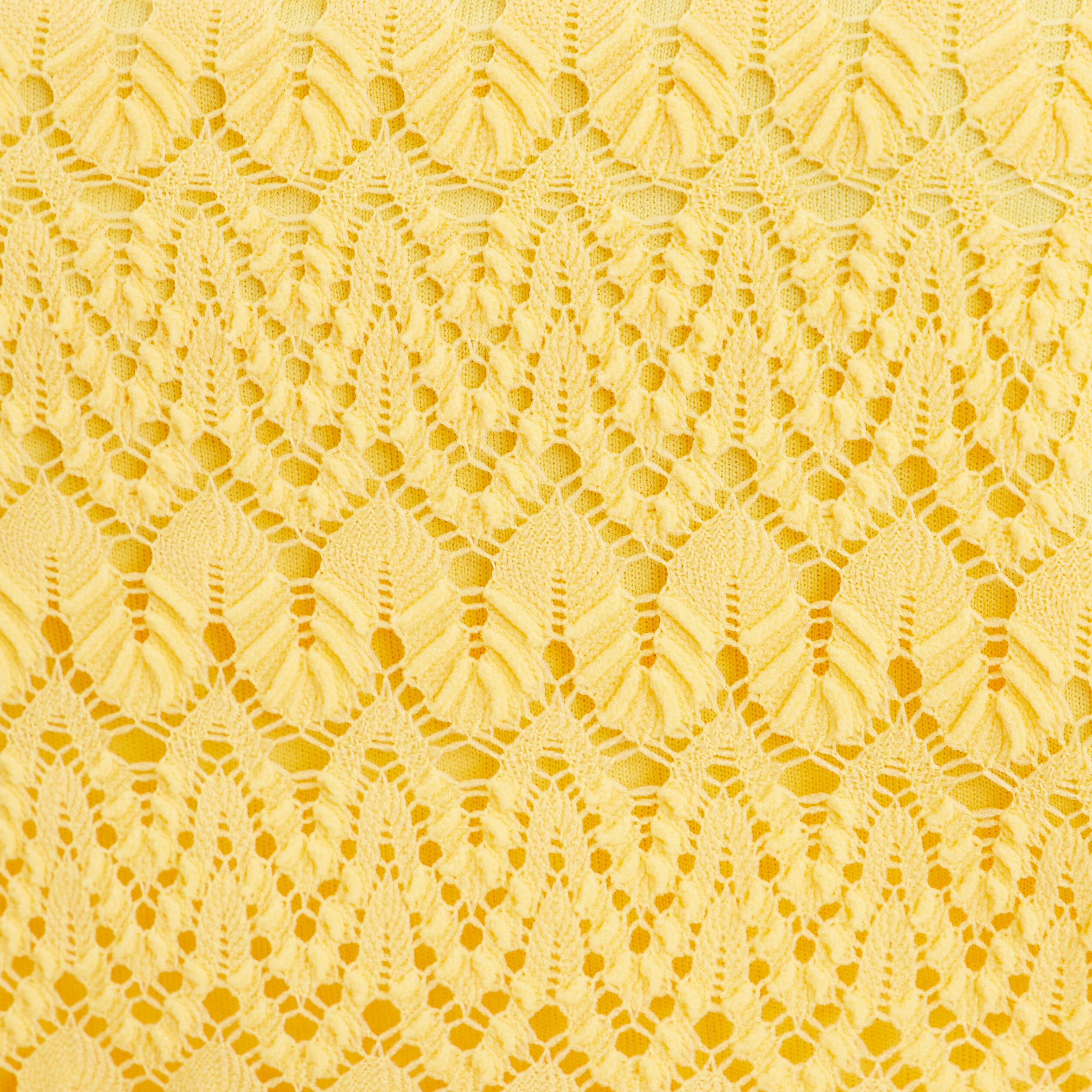 debardeur aspect crochet jaune pastel femme Débardeur aspect crochet jaune pastel femme