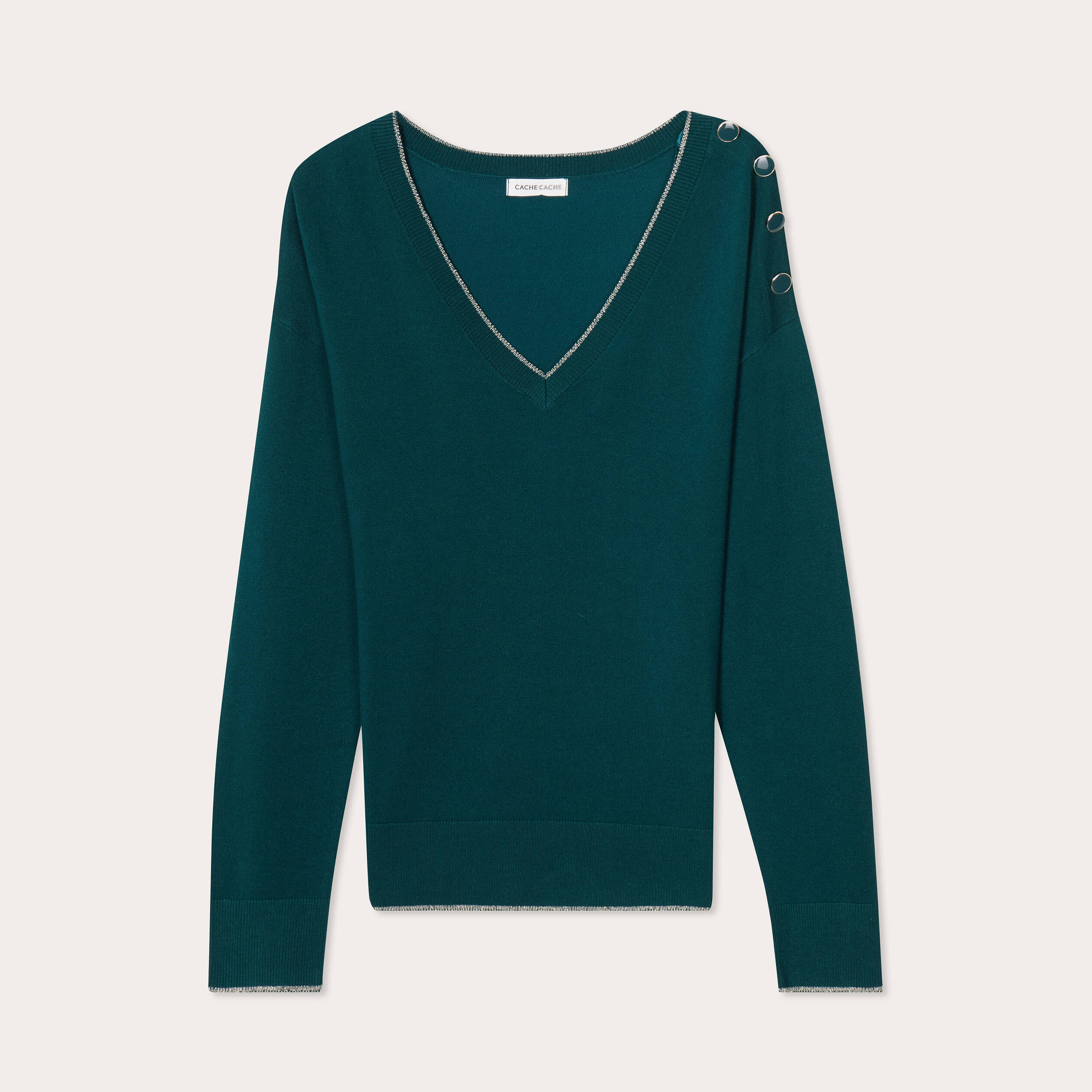 pull manches longues vert fonce femme Pull manches longues vert foncé femme