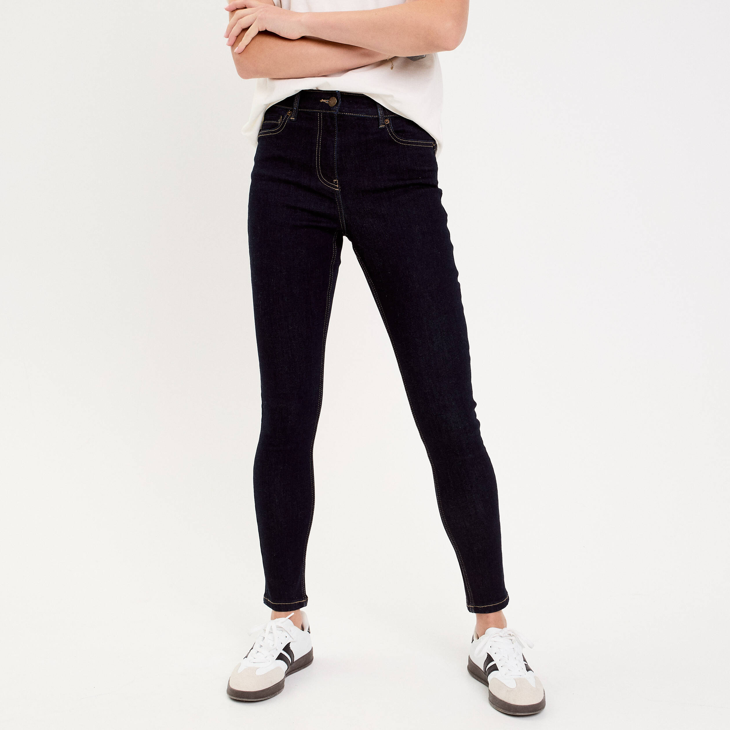 Jeans skinny push up denim brut femme