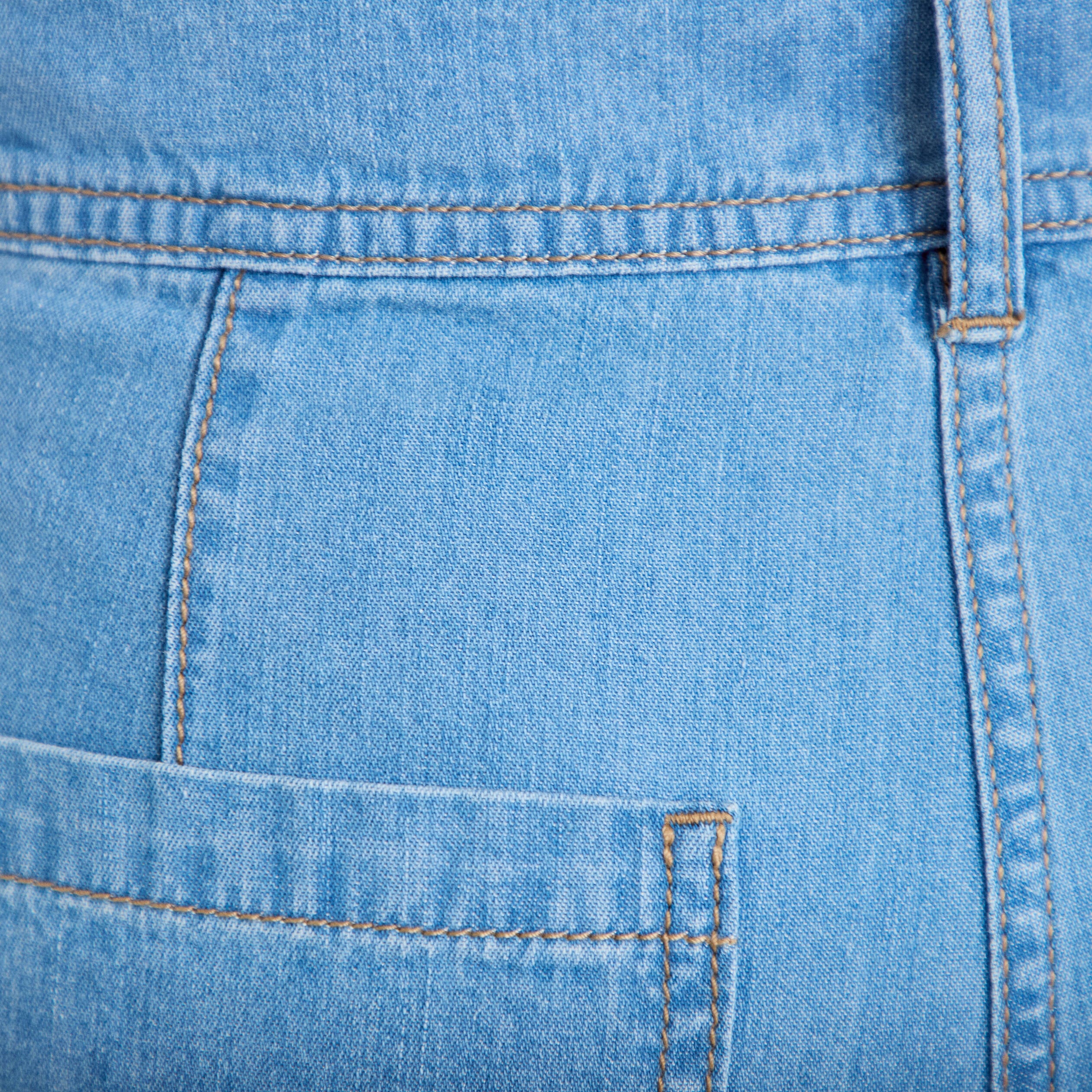 Jean wide leg taille standard denim bleach femme