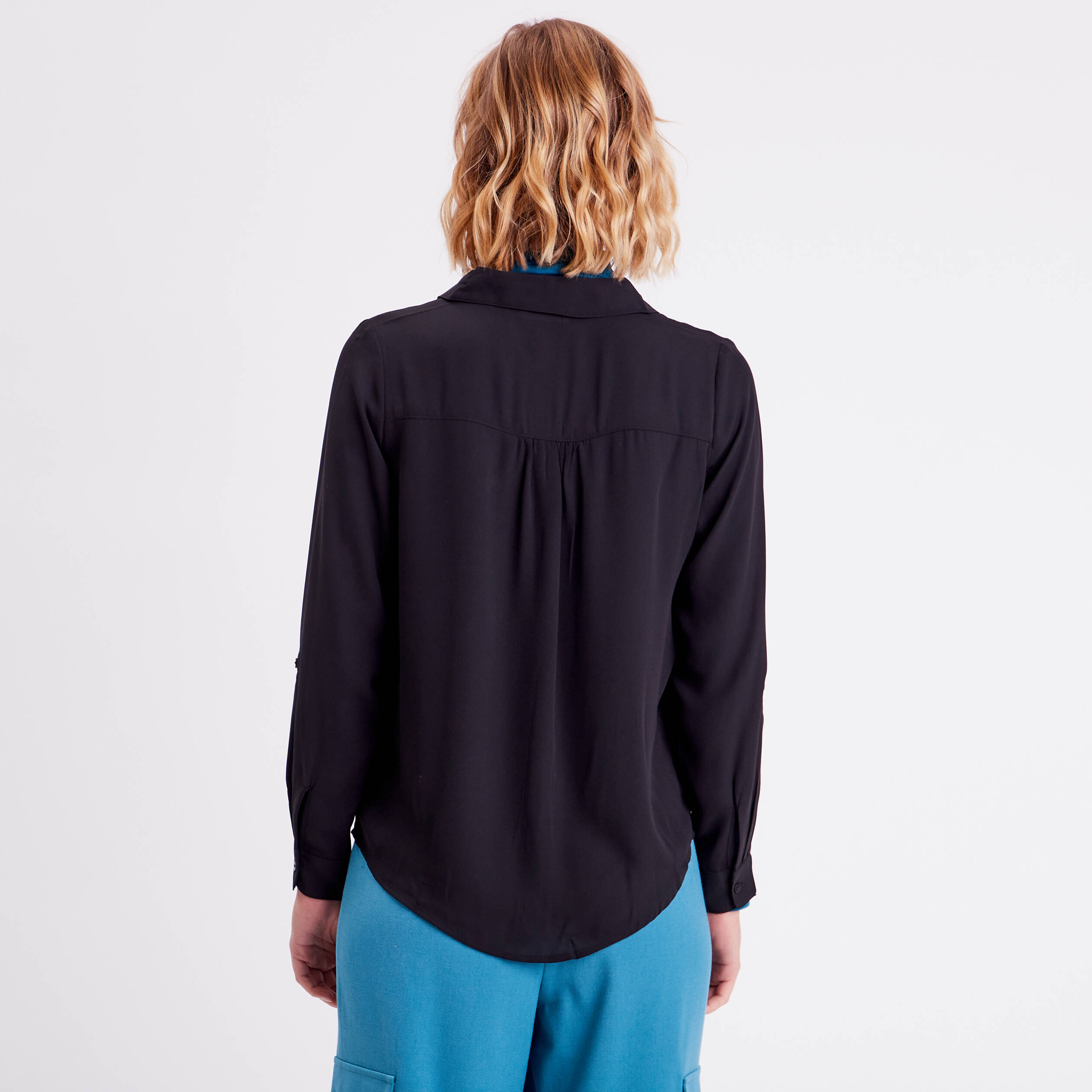 chemise manches longues noir femme Chemise manches longues noir femme
