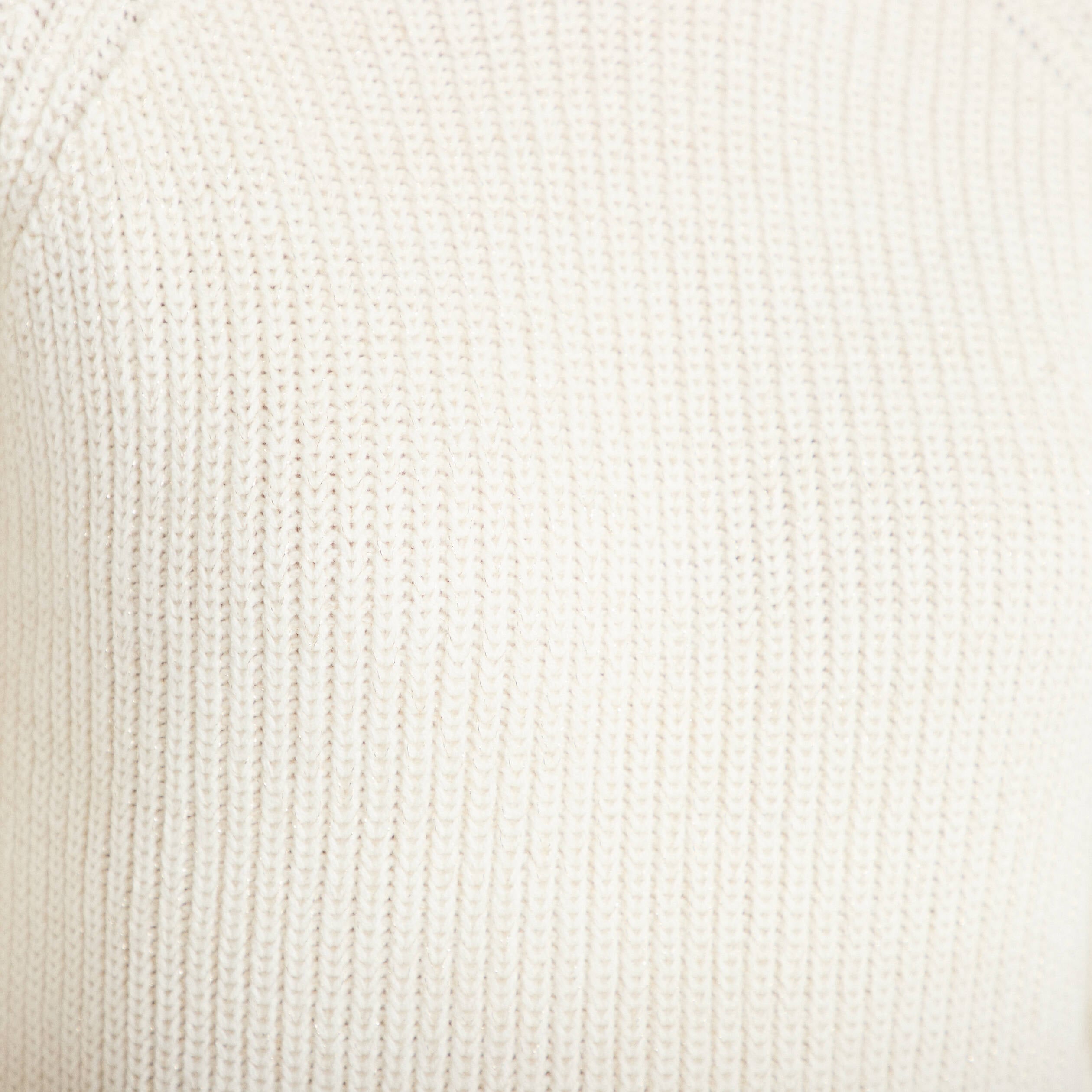 Pull manches longues ecru femme