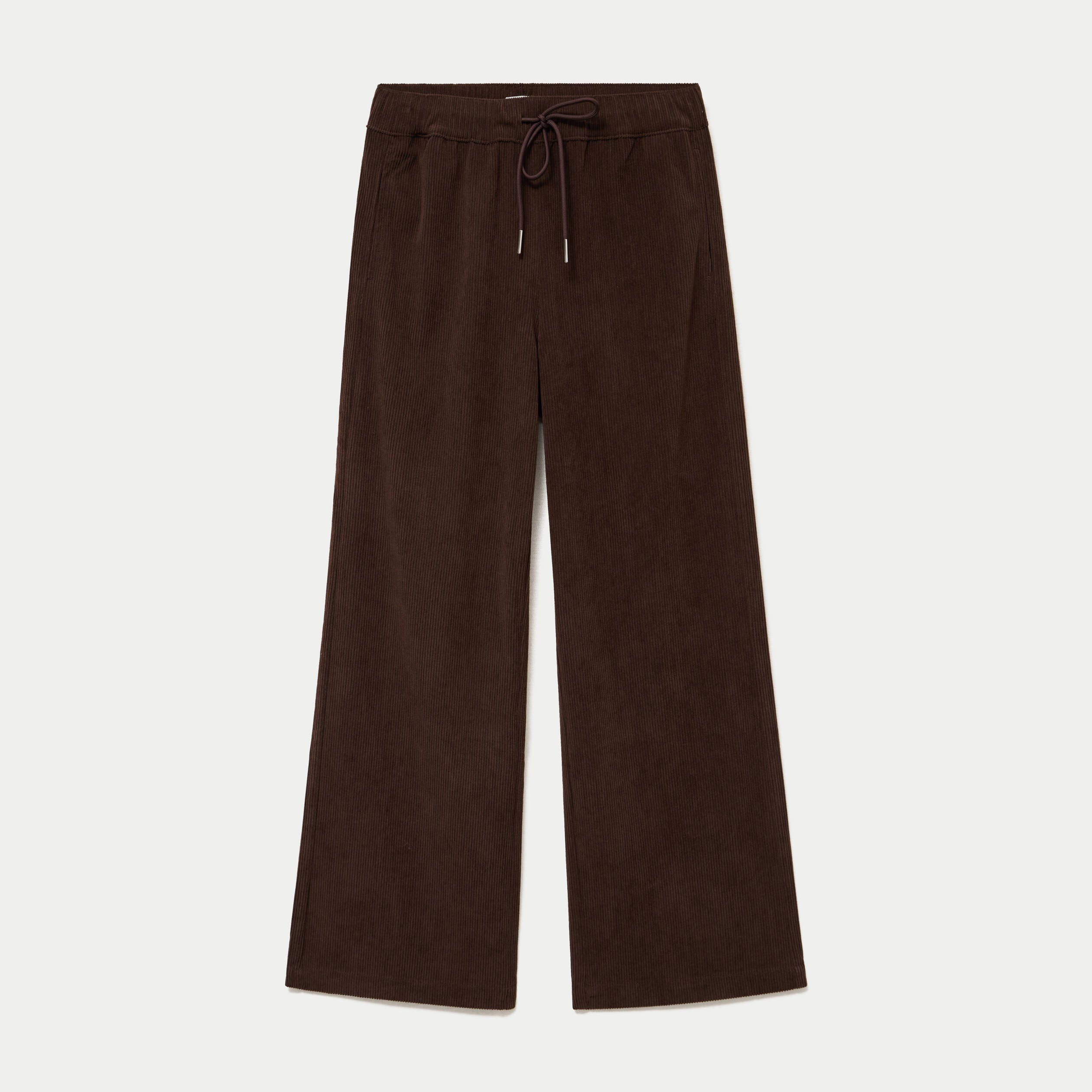 Pantalon bootcut taille standard velours marron fonc&eacute; femme