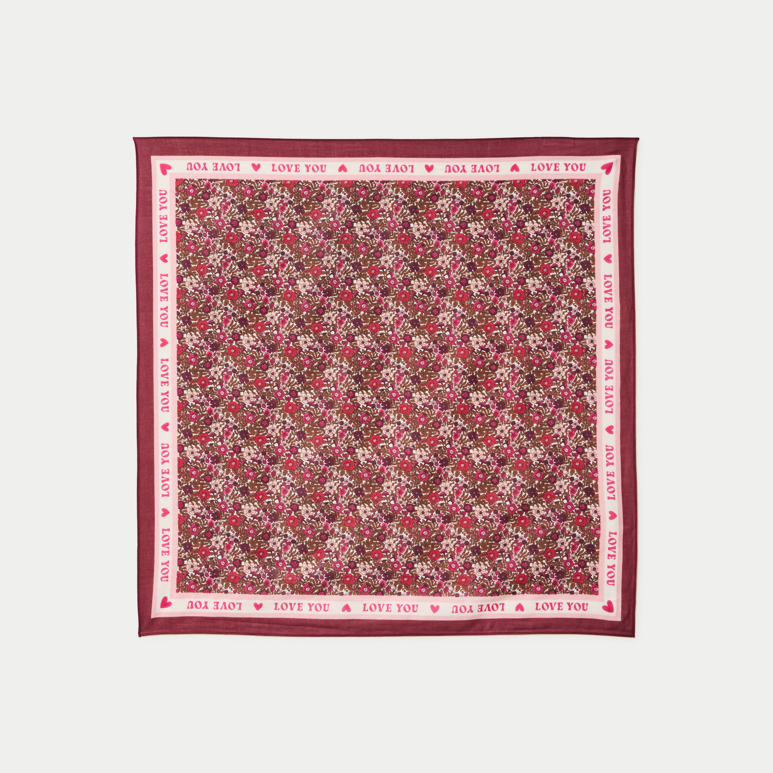 Foulard satin&eacute; soyeux rouge femme