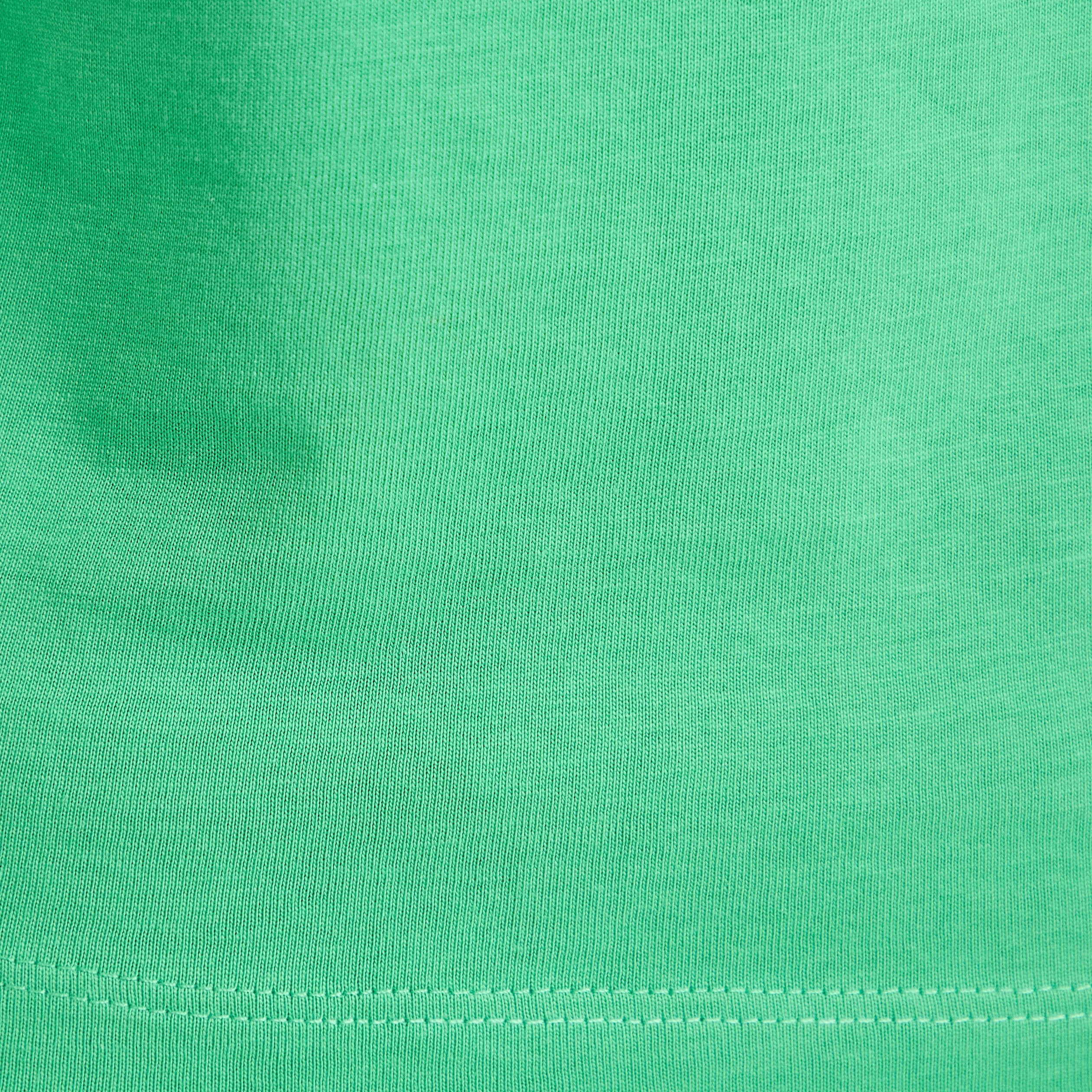 T-shirt col v manches courtes vert femme