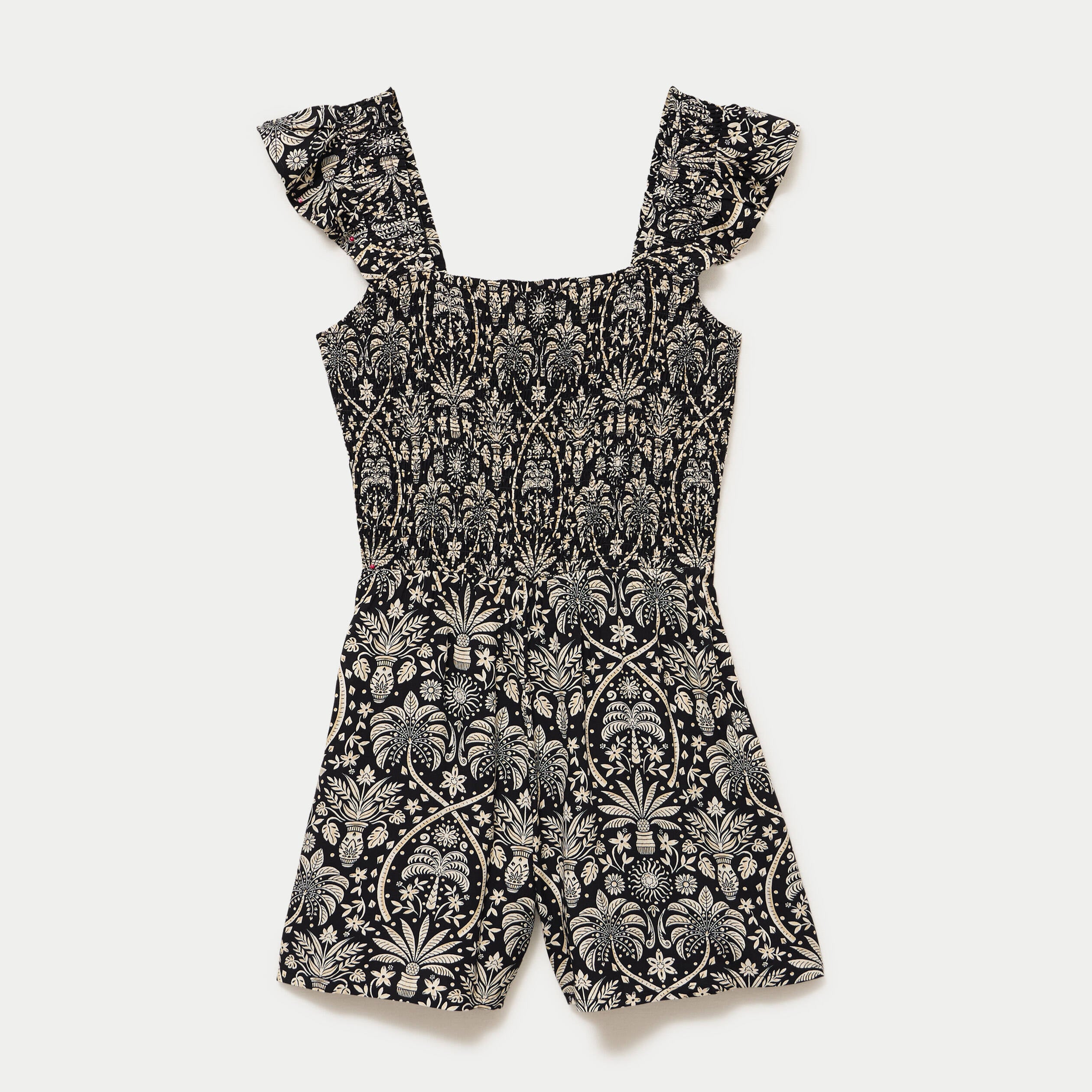 Combishort coupe large noir femme