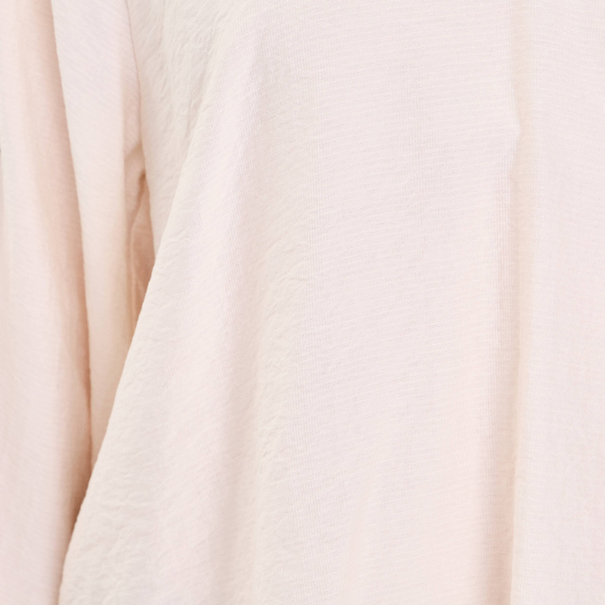 Blouse oversize col v manches longues ecru femme
