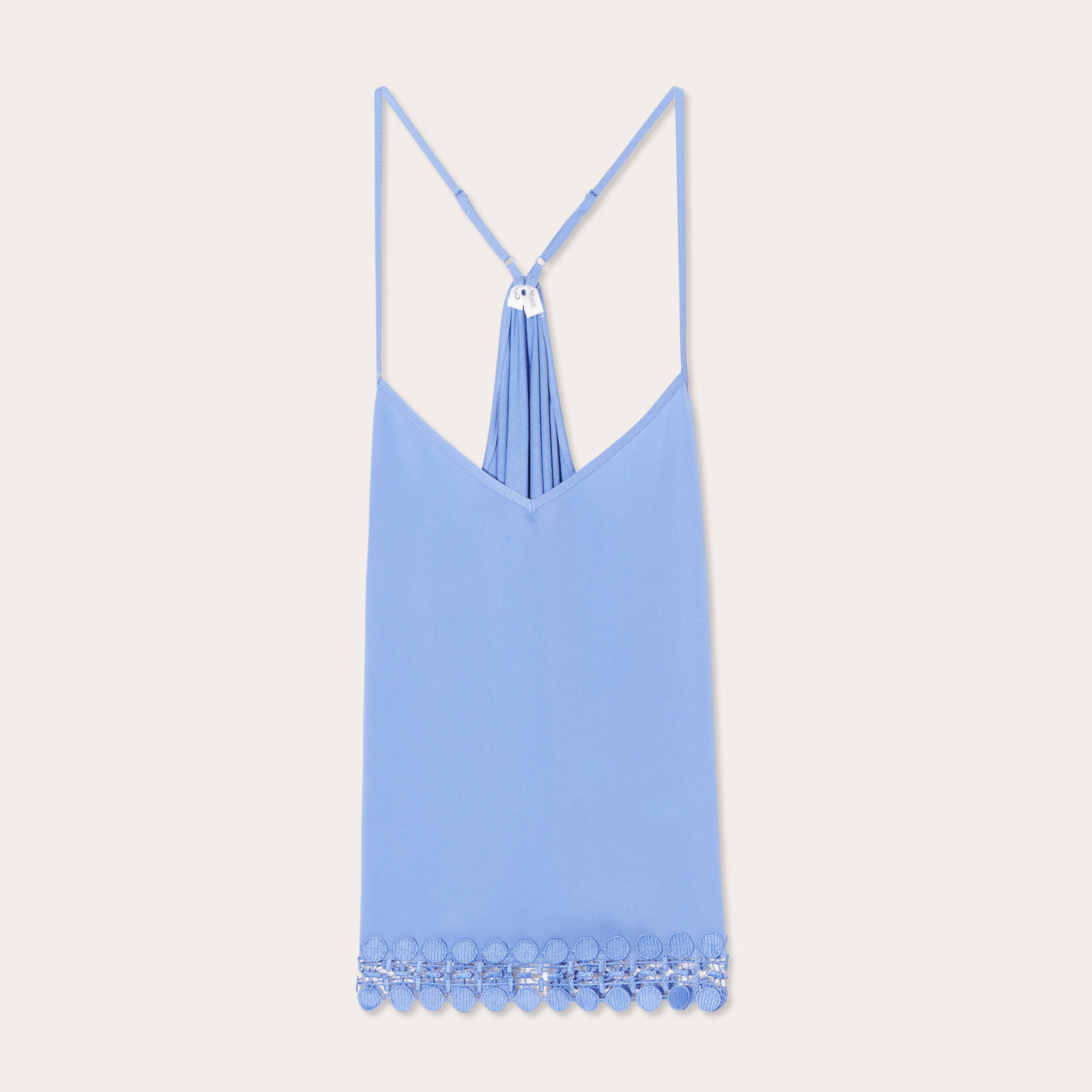 debardeur bretelles fines bleu femme Débardeur bretelles fines bleu femme