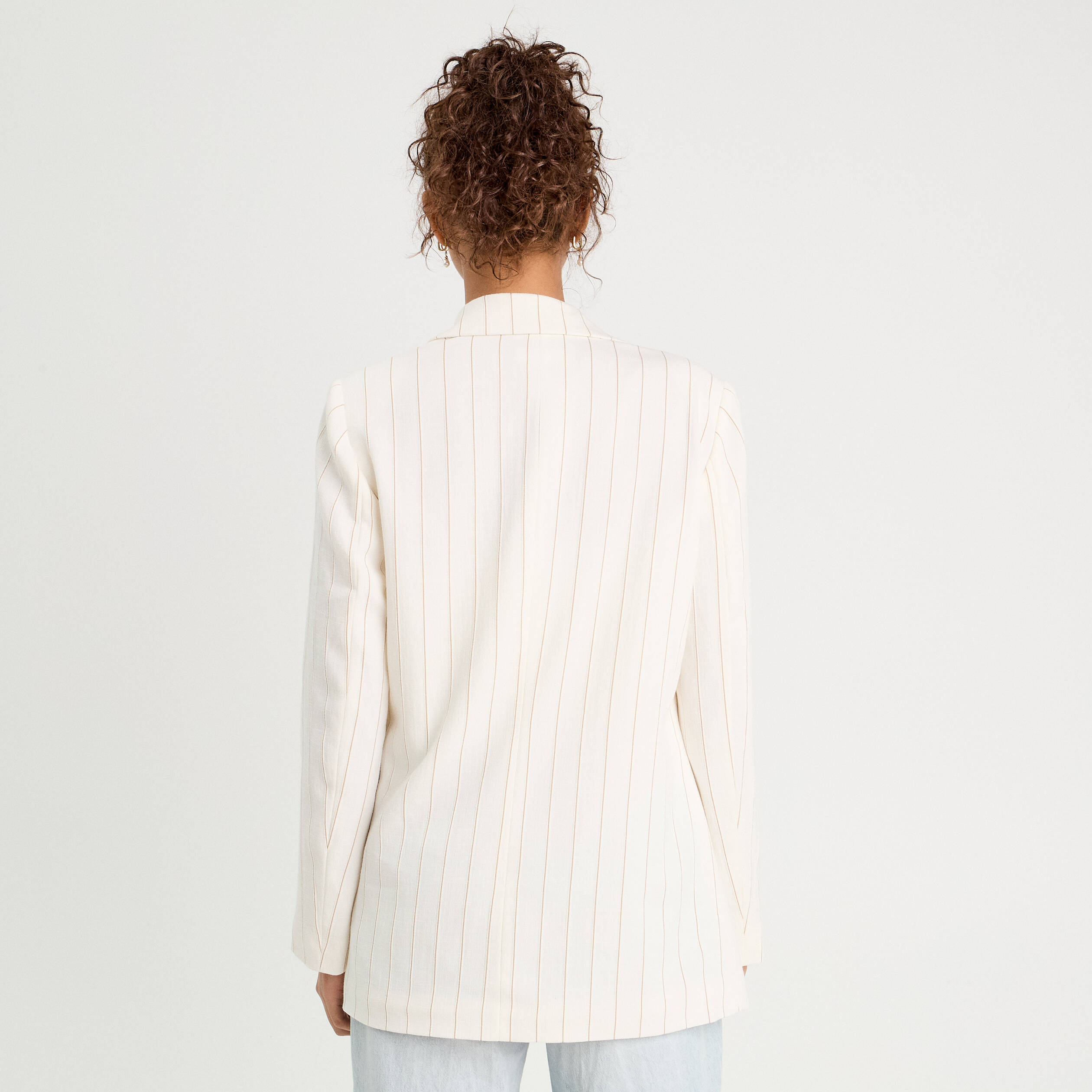 Veste blazer manches longues blanc femme