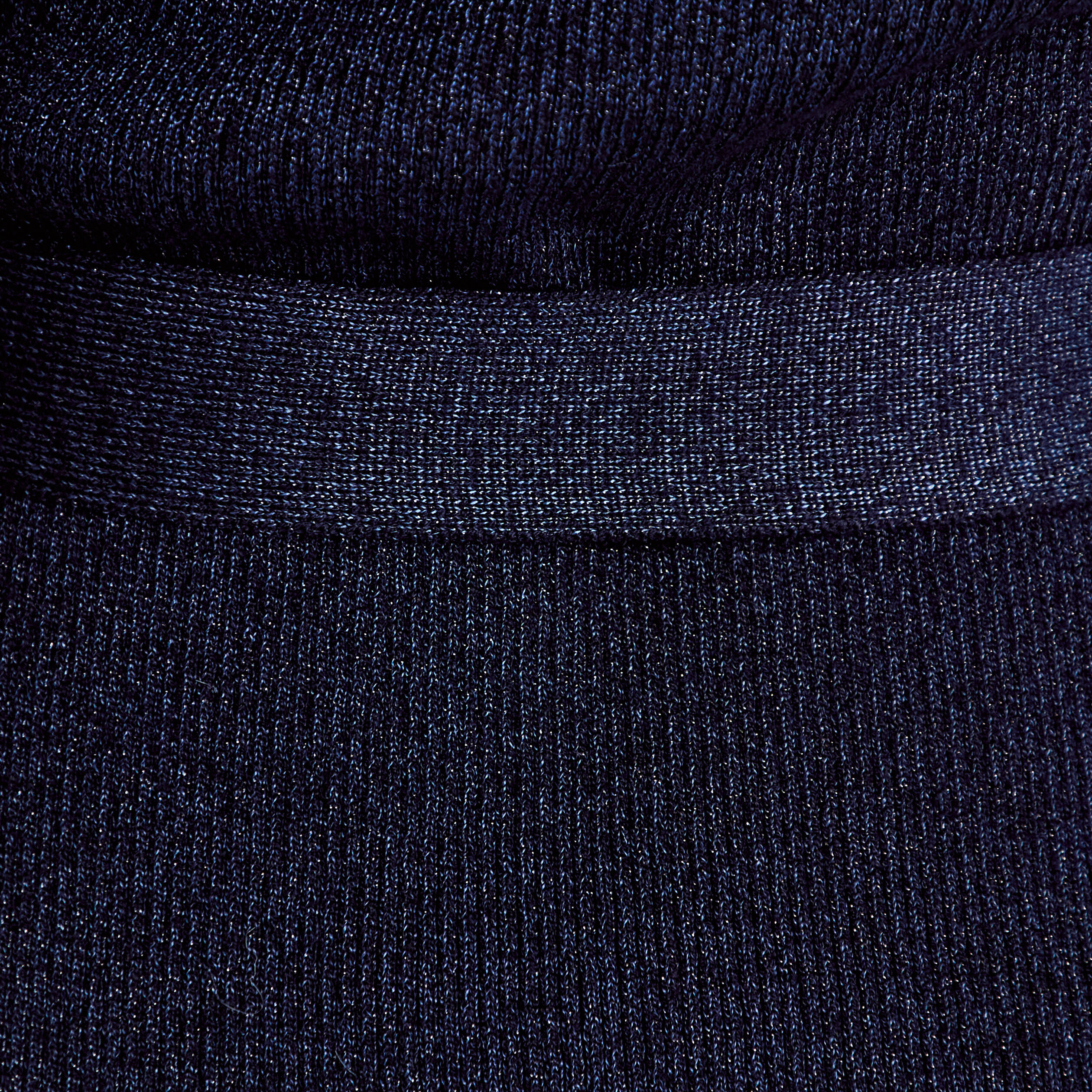 Robe pull ajust&eacute;e manches longues bleu marine femme