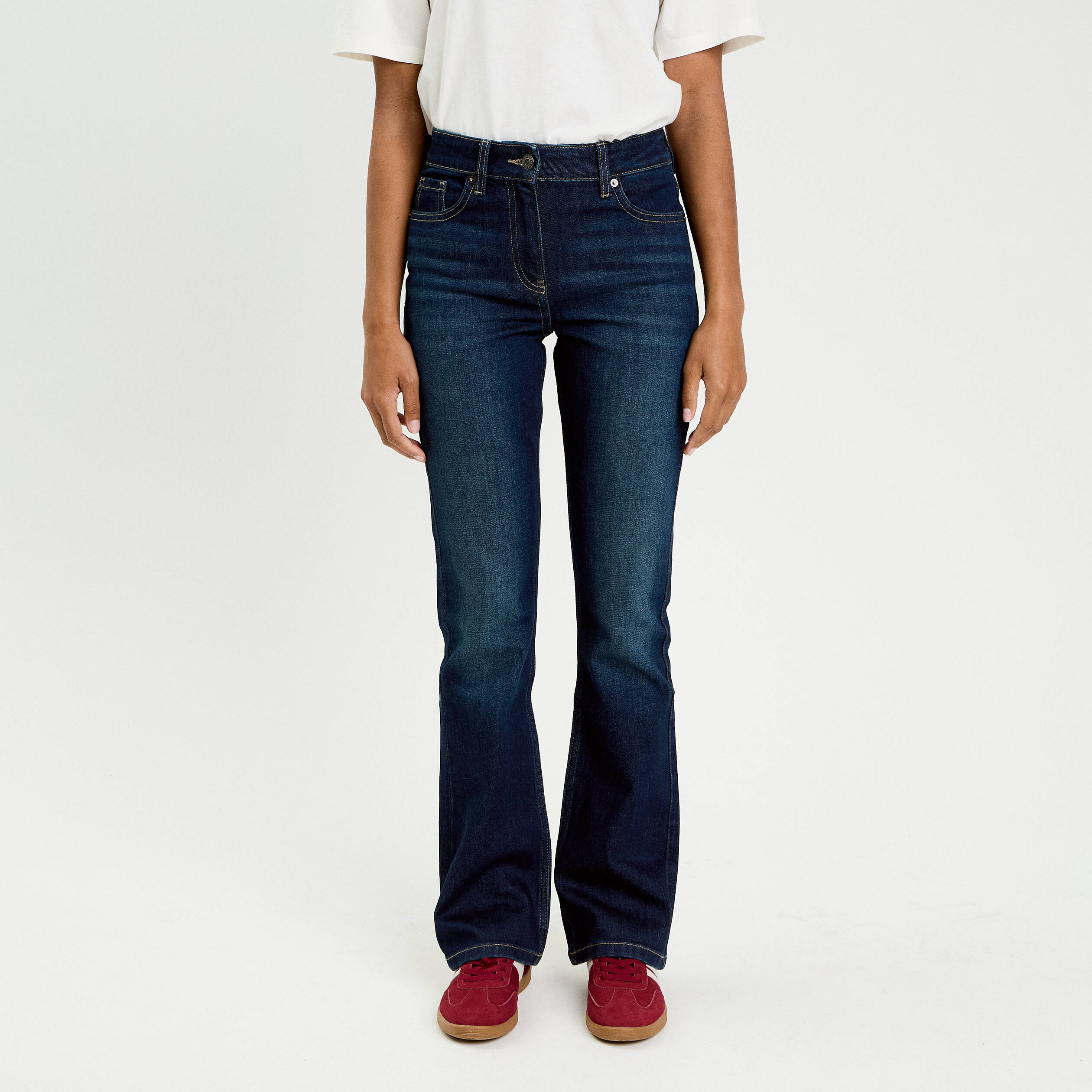 Jeans flare denim stone femme