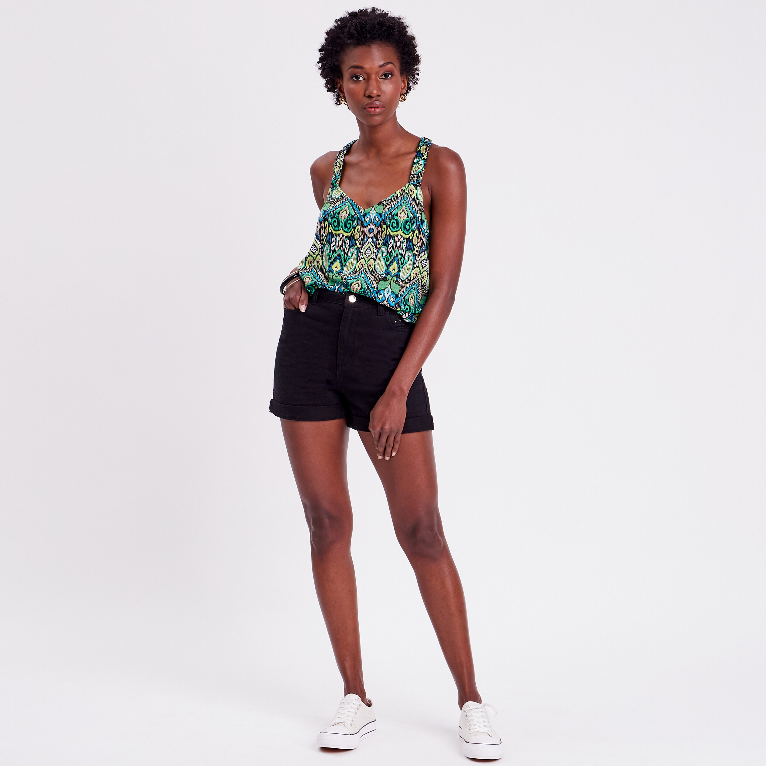 debardeur bretelles larges noir femme Débardeur bretelles larges noir femme