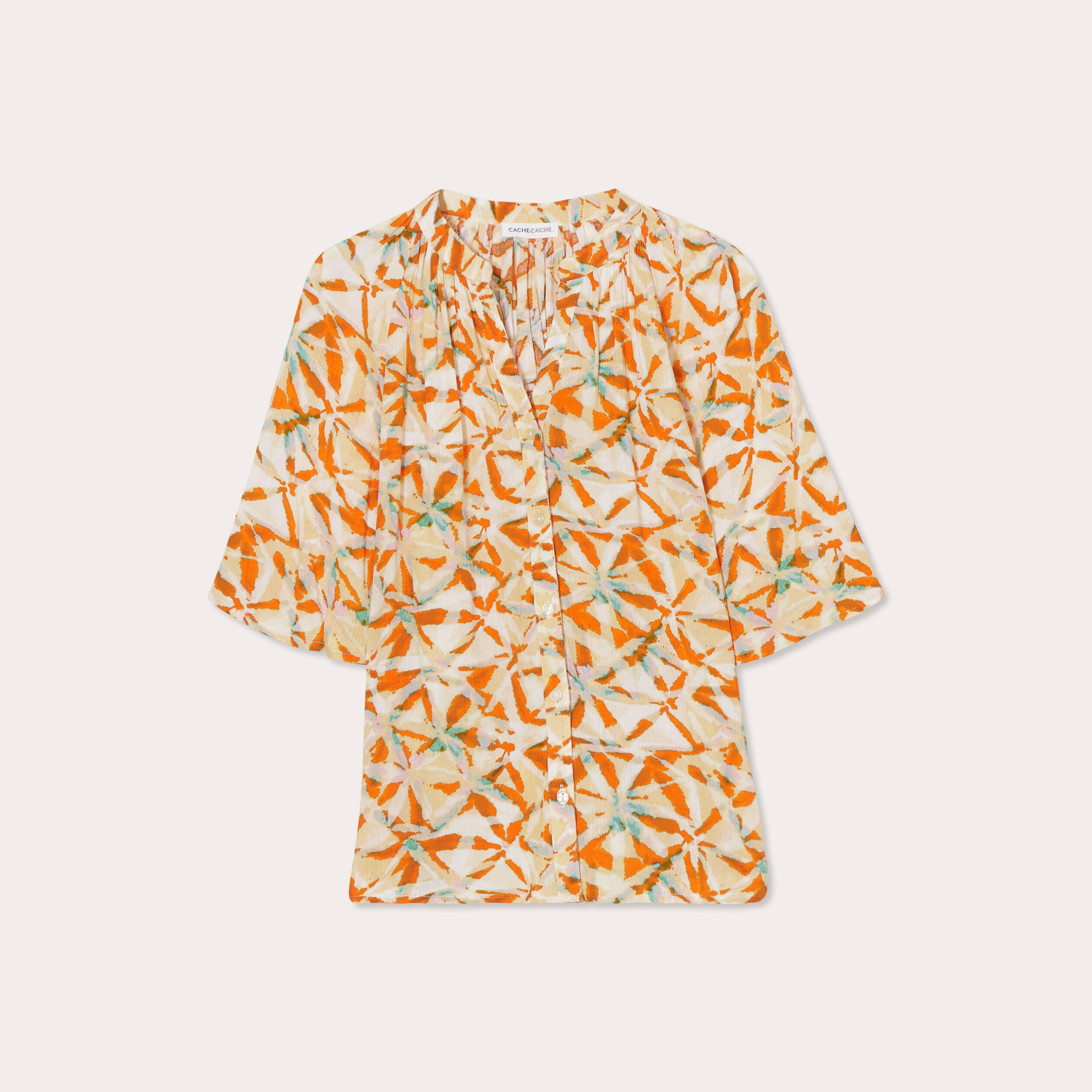 blouse manches 34 blanc femme Blouse manches 3/4 blanc femme