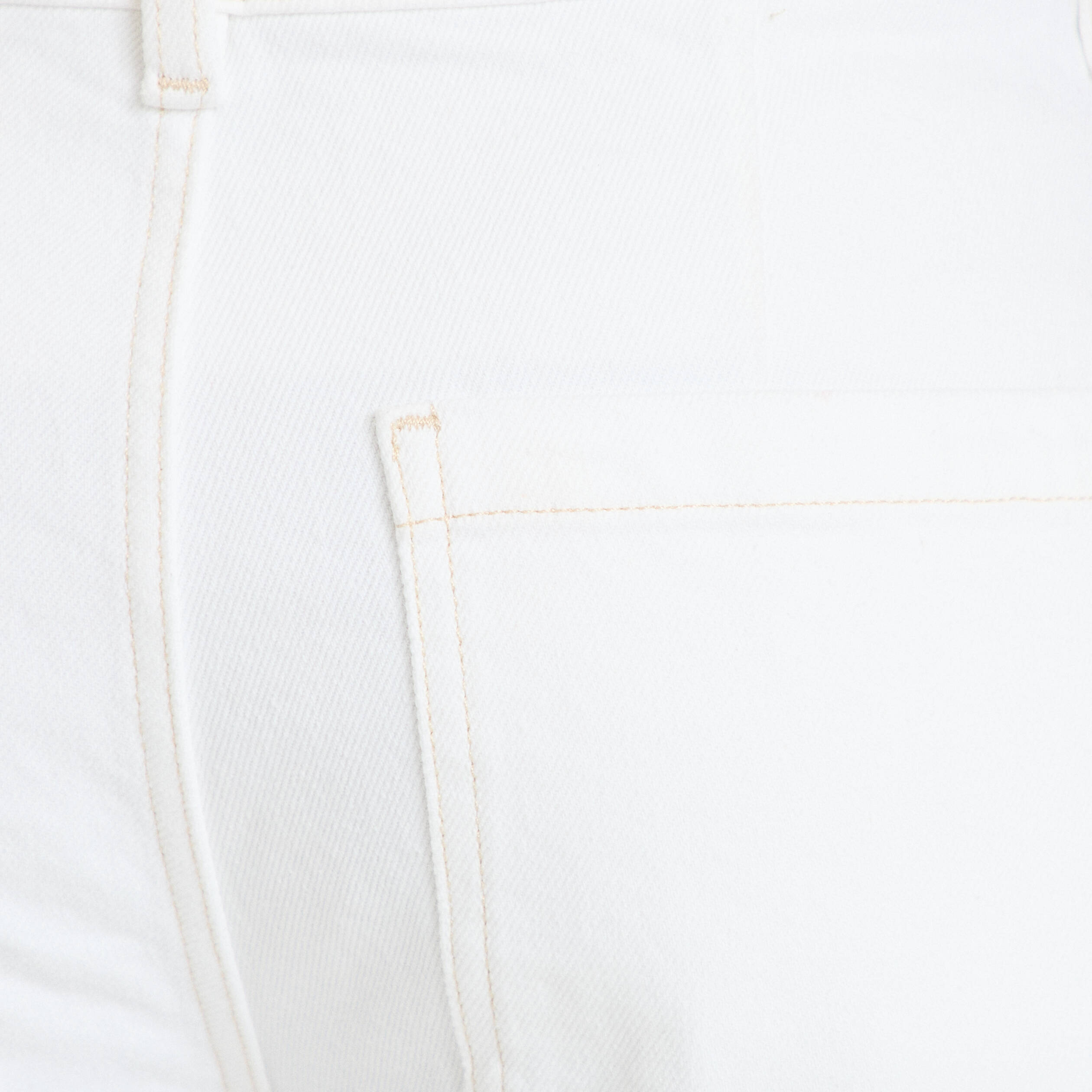 Jean wide leg taille haute denim blanc femme