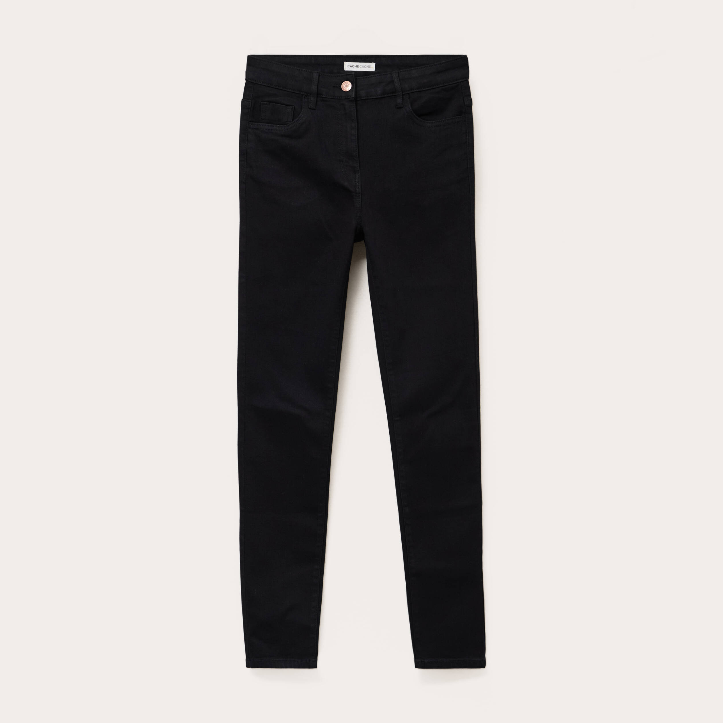 Jeans slim 5 poches denim noir femme