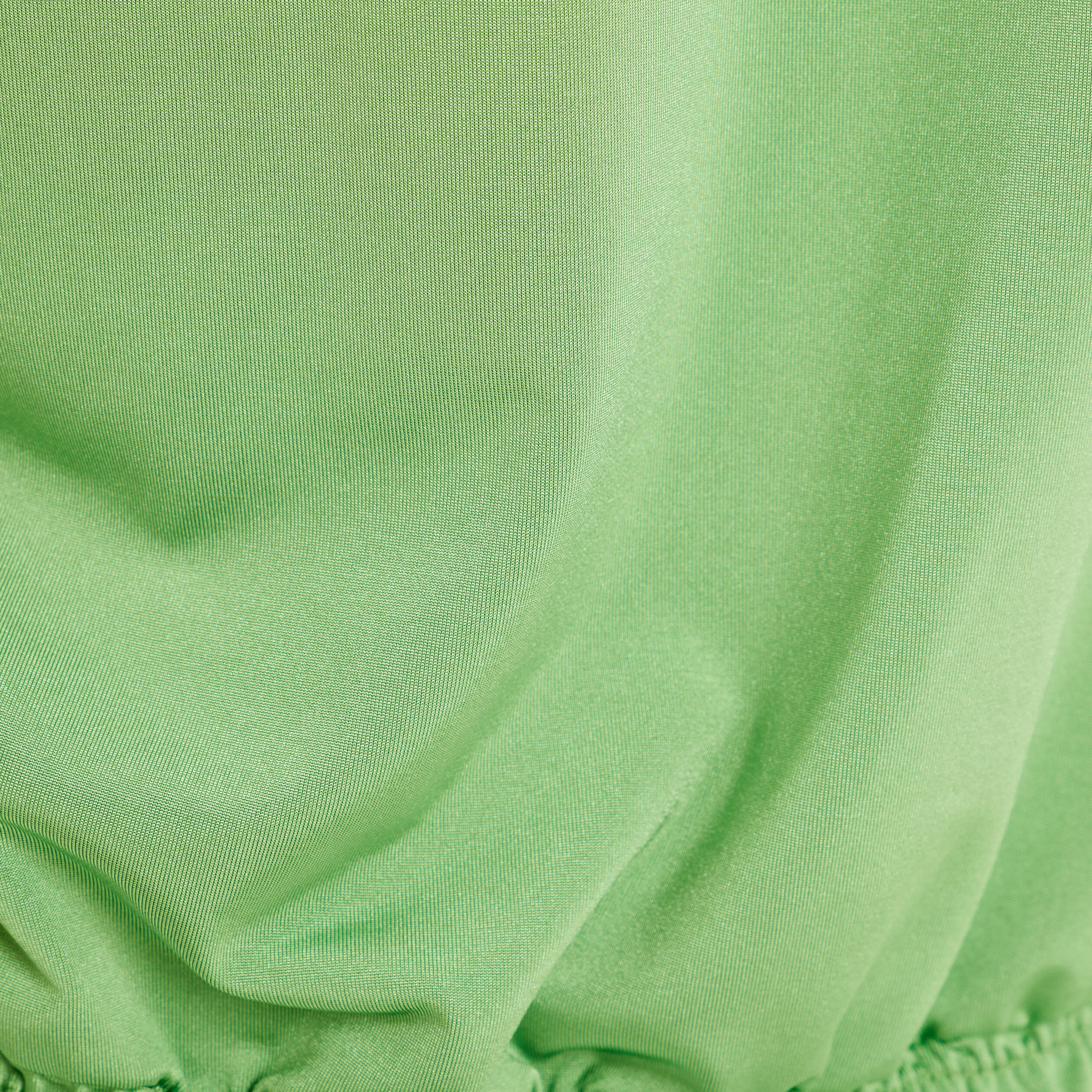 Blouse satin taille nou&eacute;e vert femme