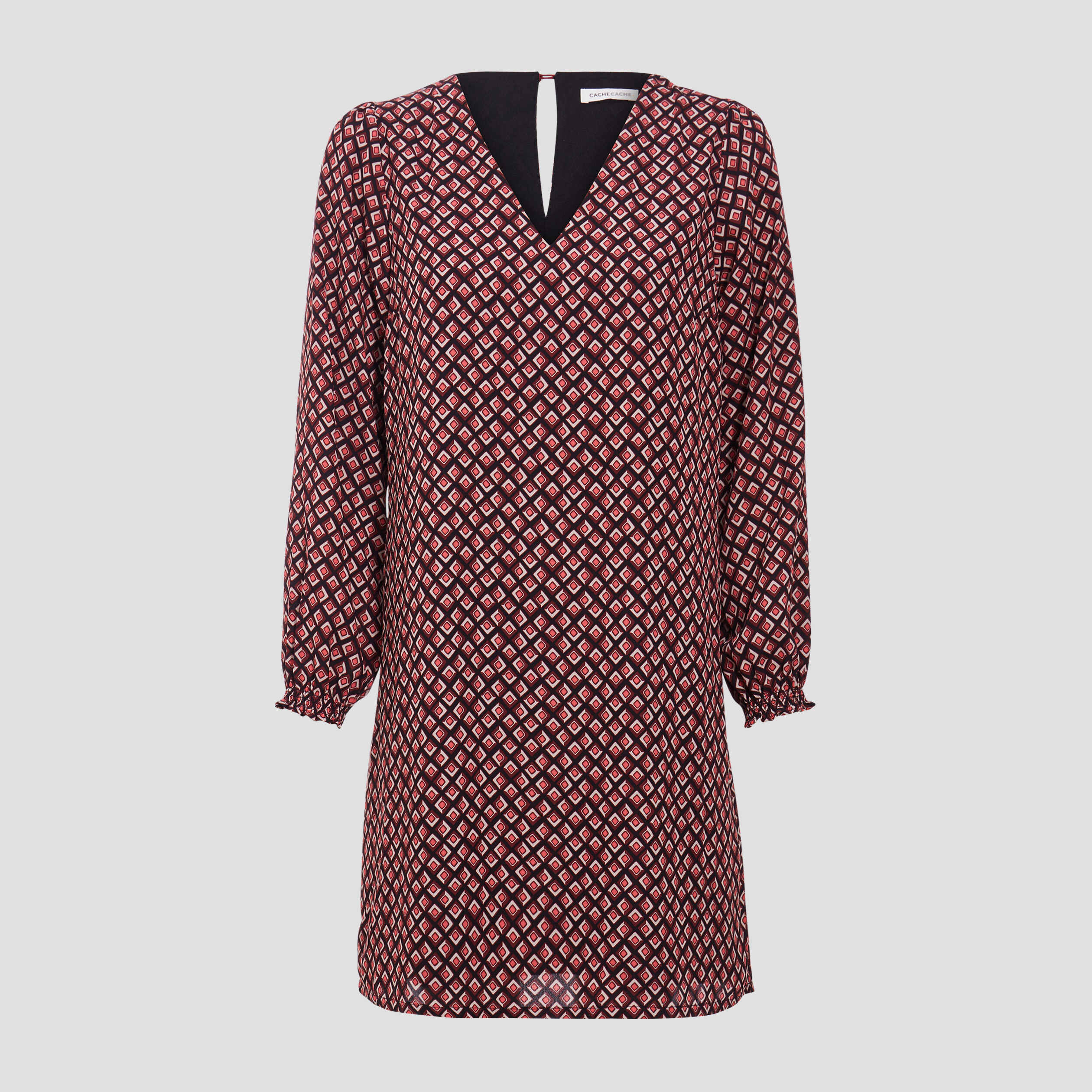 robe droite manches longues bordeaux femme Robe droite manches longues bordeaux femme