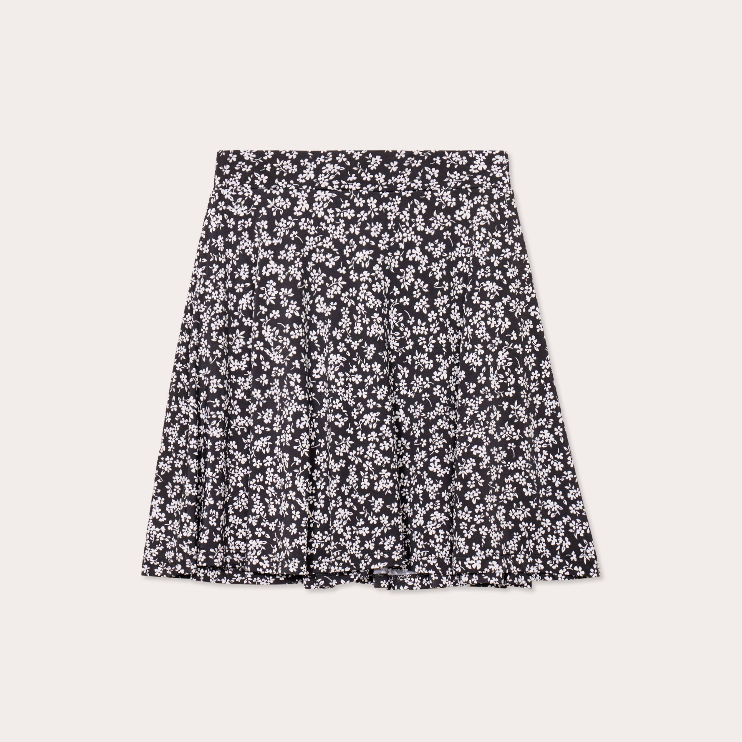 Jupe-short patineuse noir femme