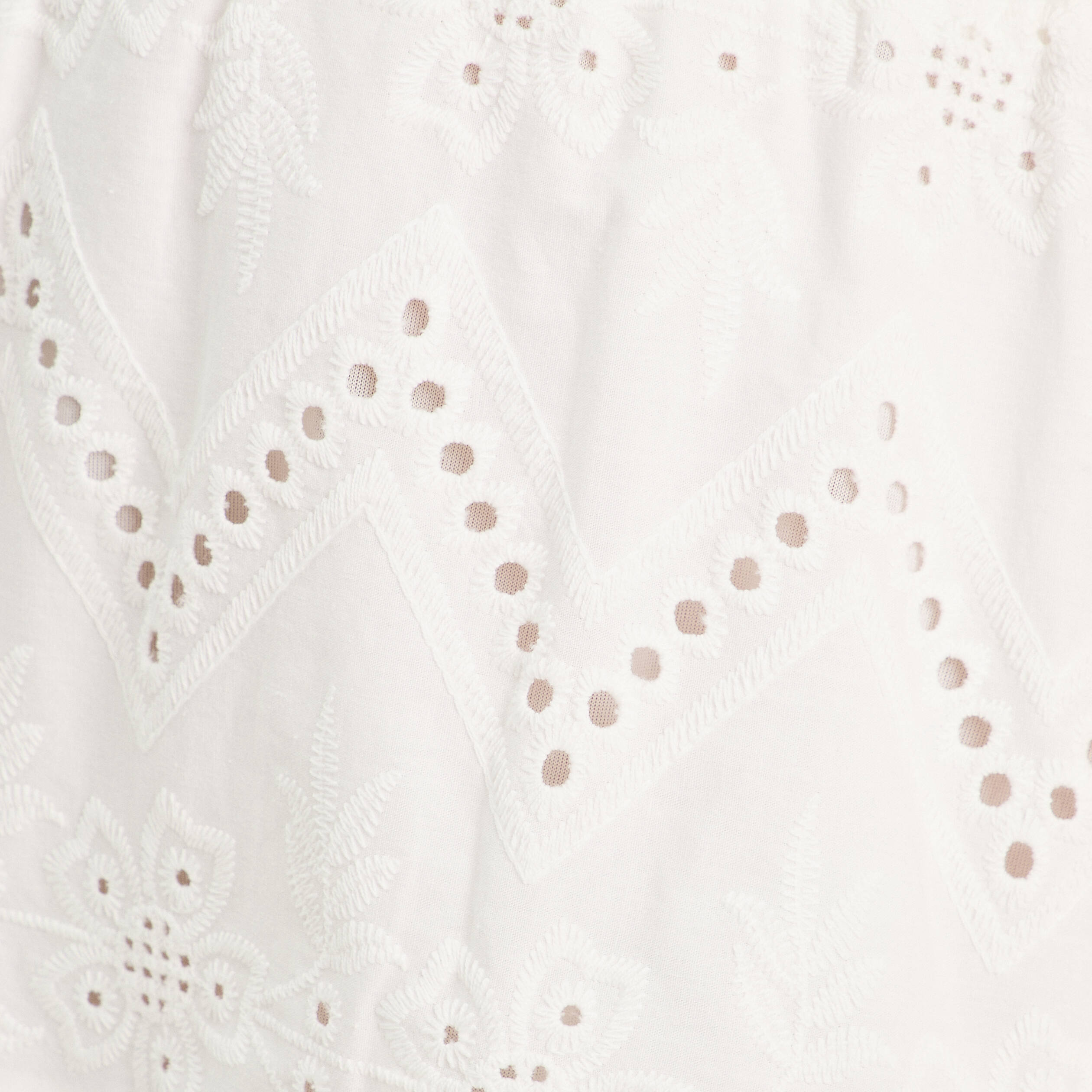 Jupe courte broderie anglaise blanc femme