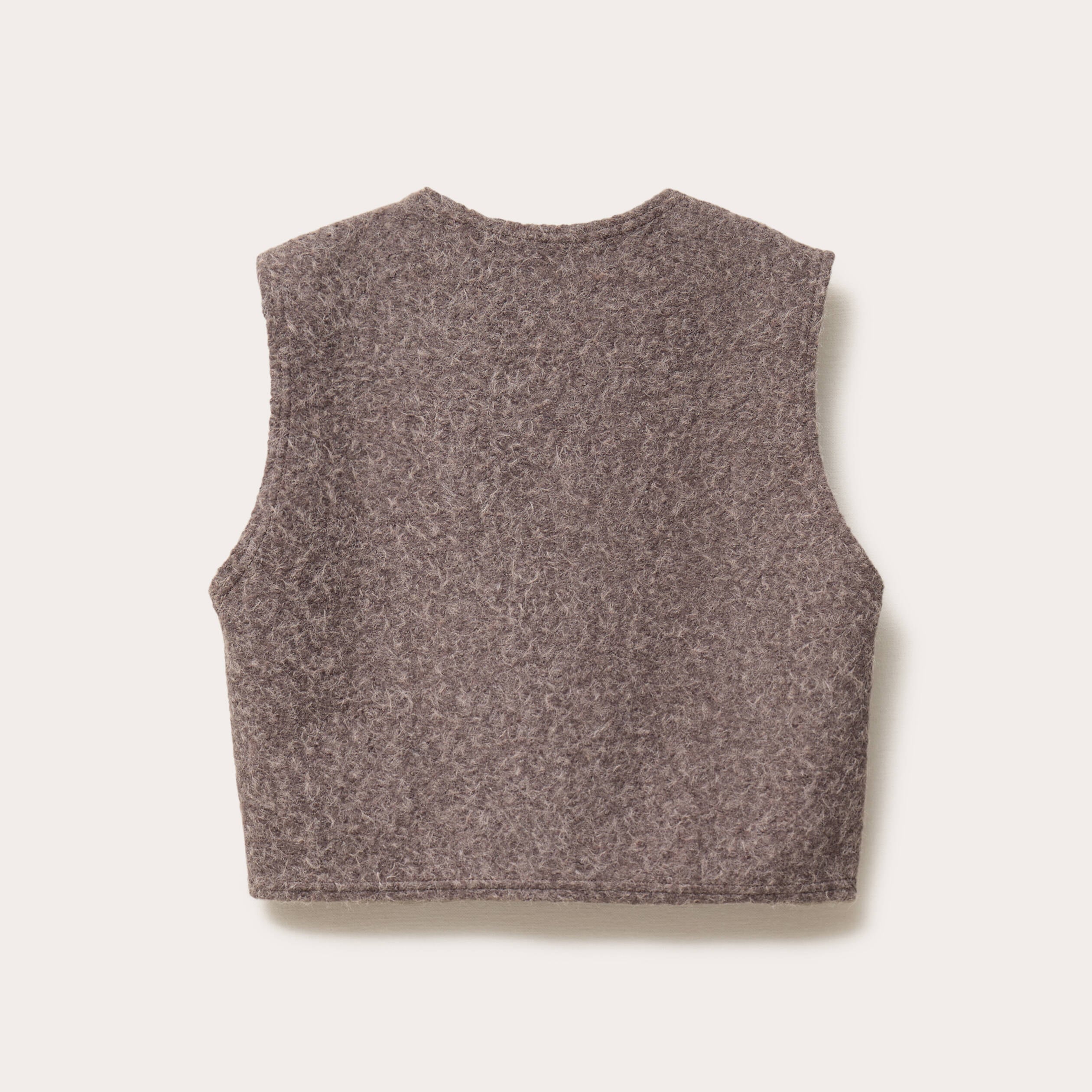 Veste sans manches effet polaire sable femme