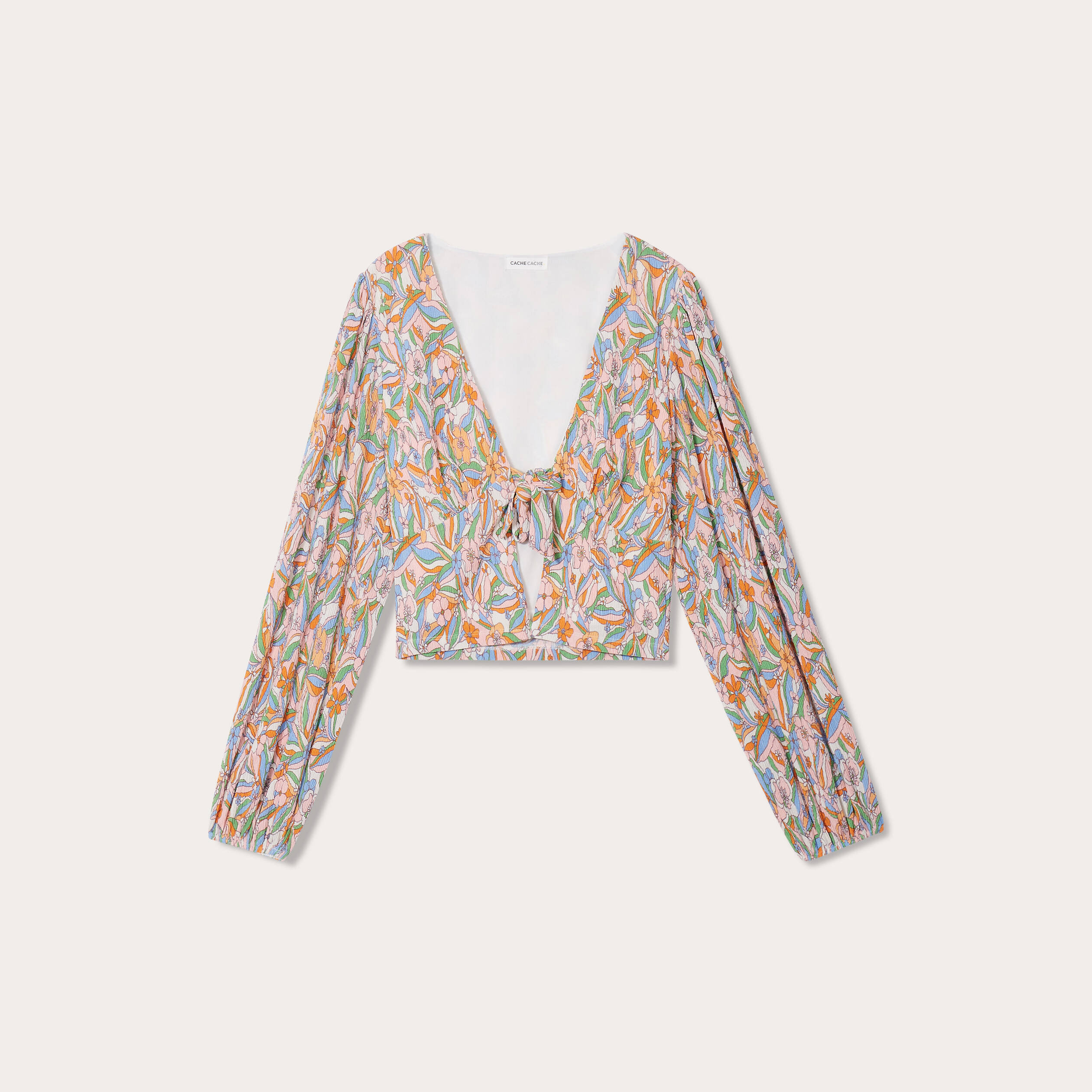blouse manches longues plissee rose femme Blouse manches longues plissée rose femme