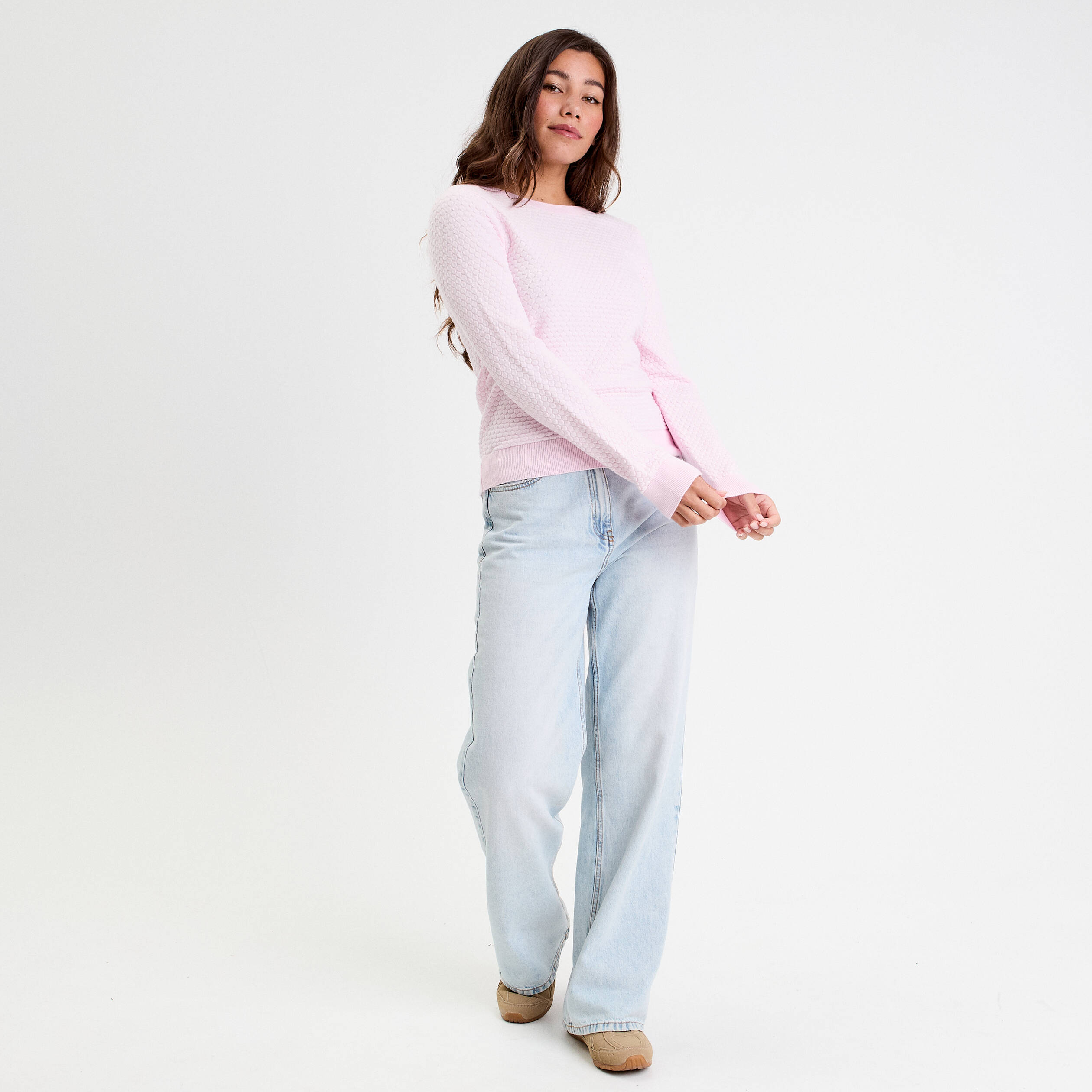 pull col bateau rose clair femme Pull col bateau rose clair femme