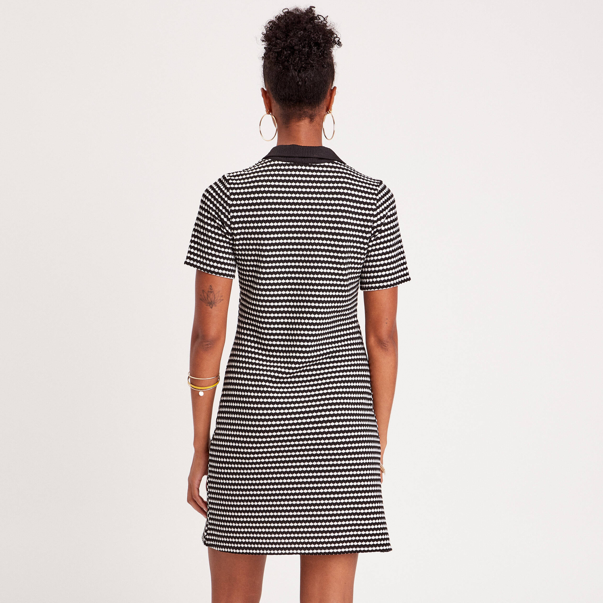 Robe col top polo femme