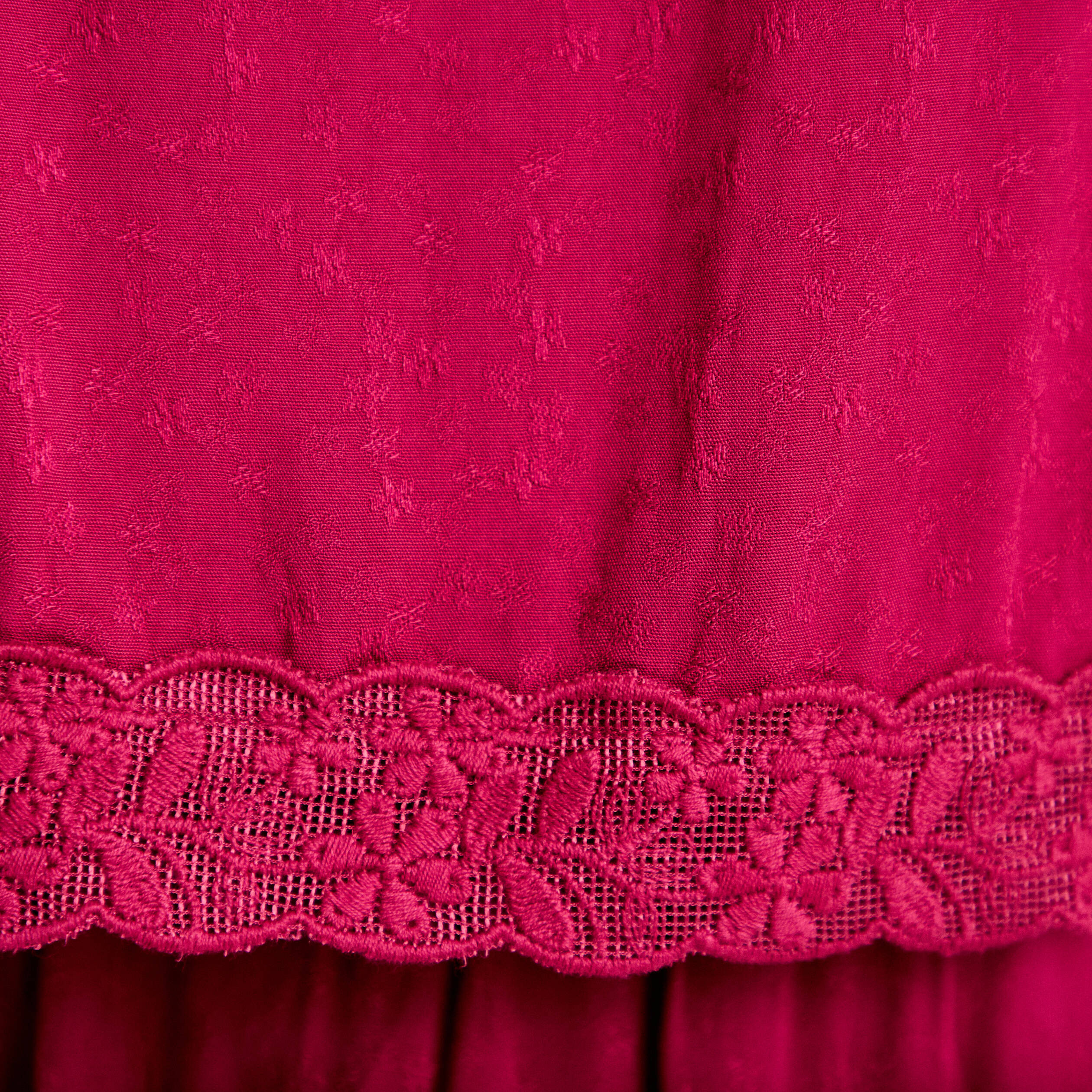 Robe longue droite col v manches courtes rouge femme