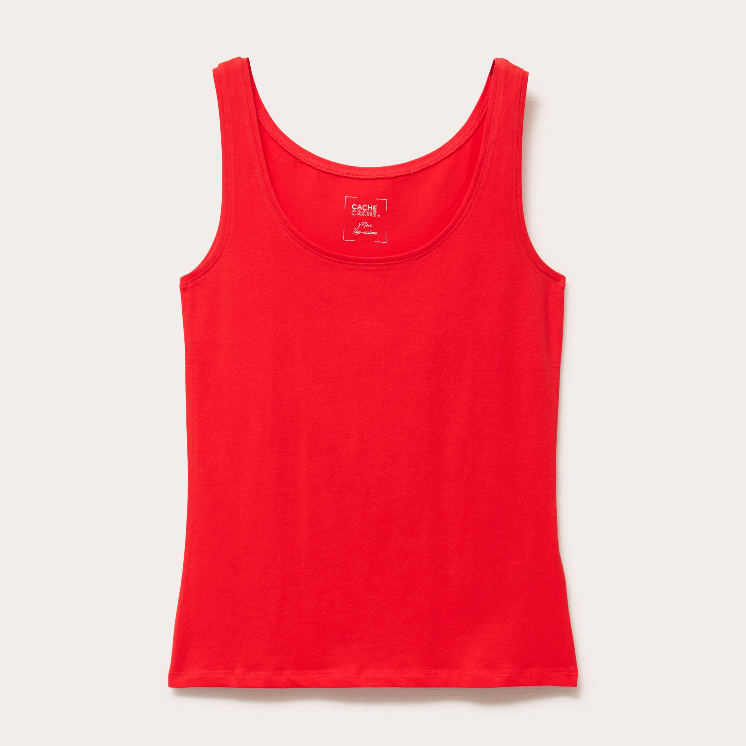 D&eacute;bardeur bretelles larges rouge femme