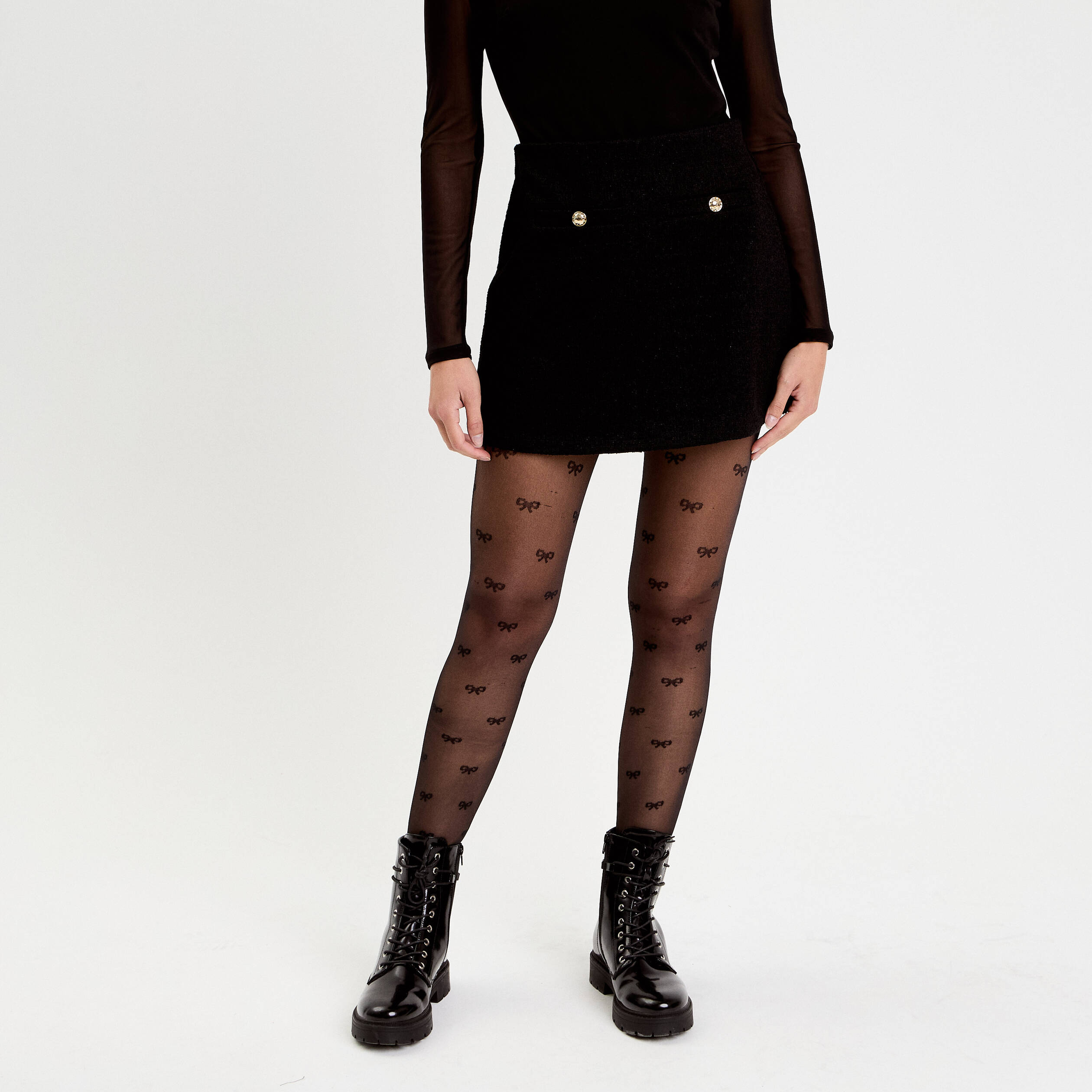 Jupe-short courte noir femme